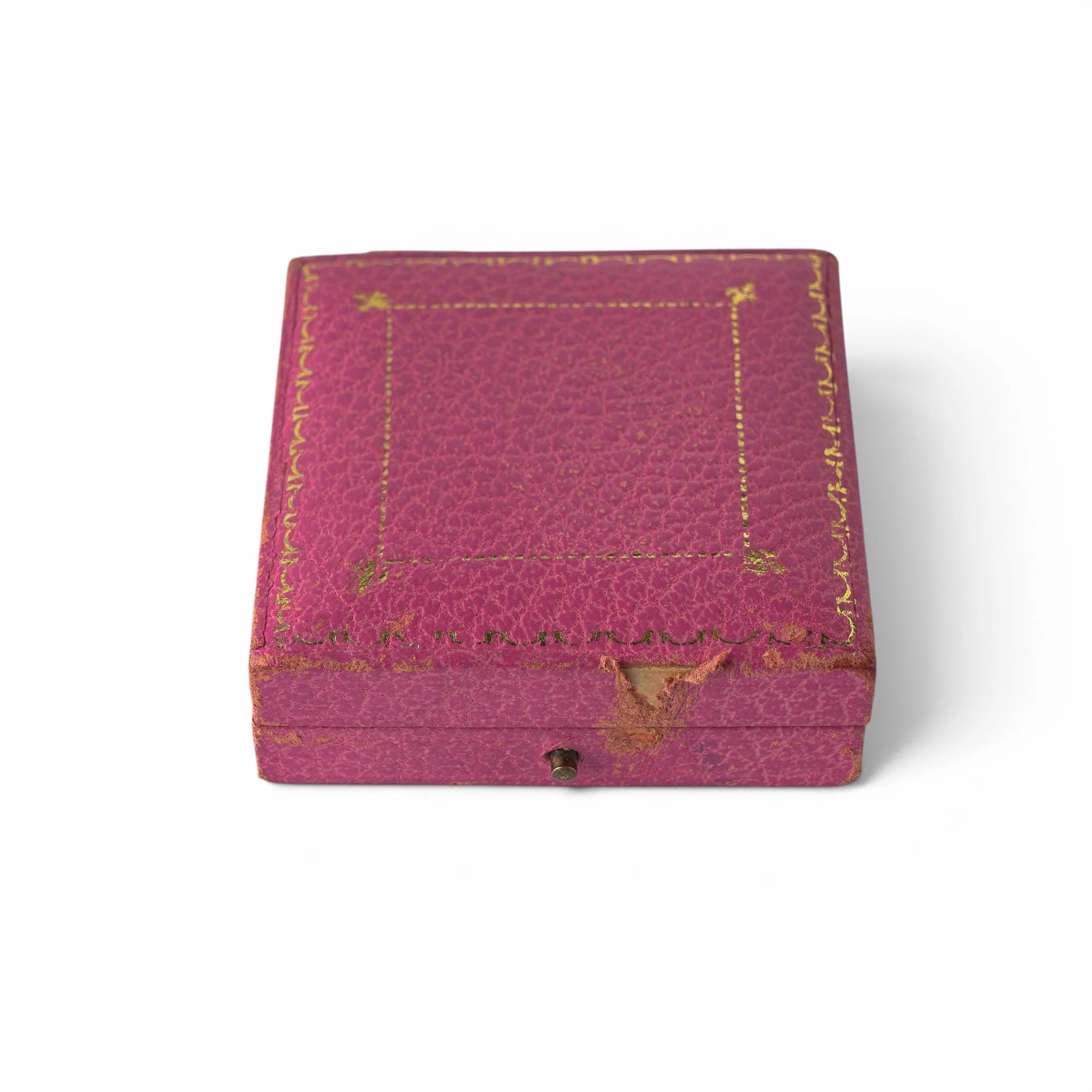Collingwood Pink Leather Jewellery Box, Royal Warrant, 1950s