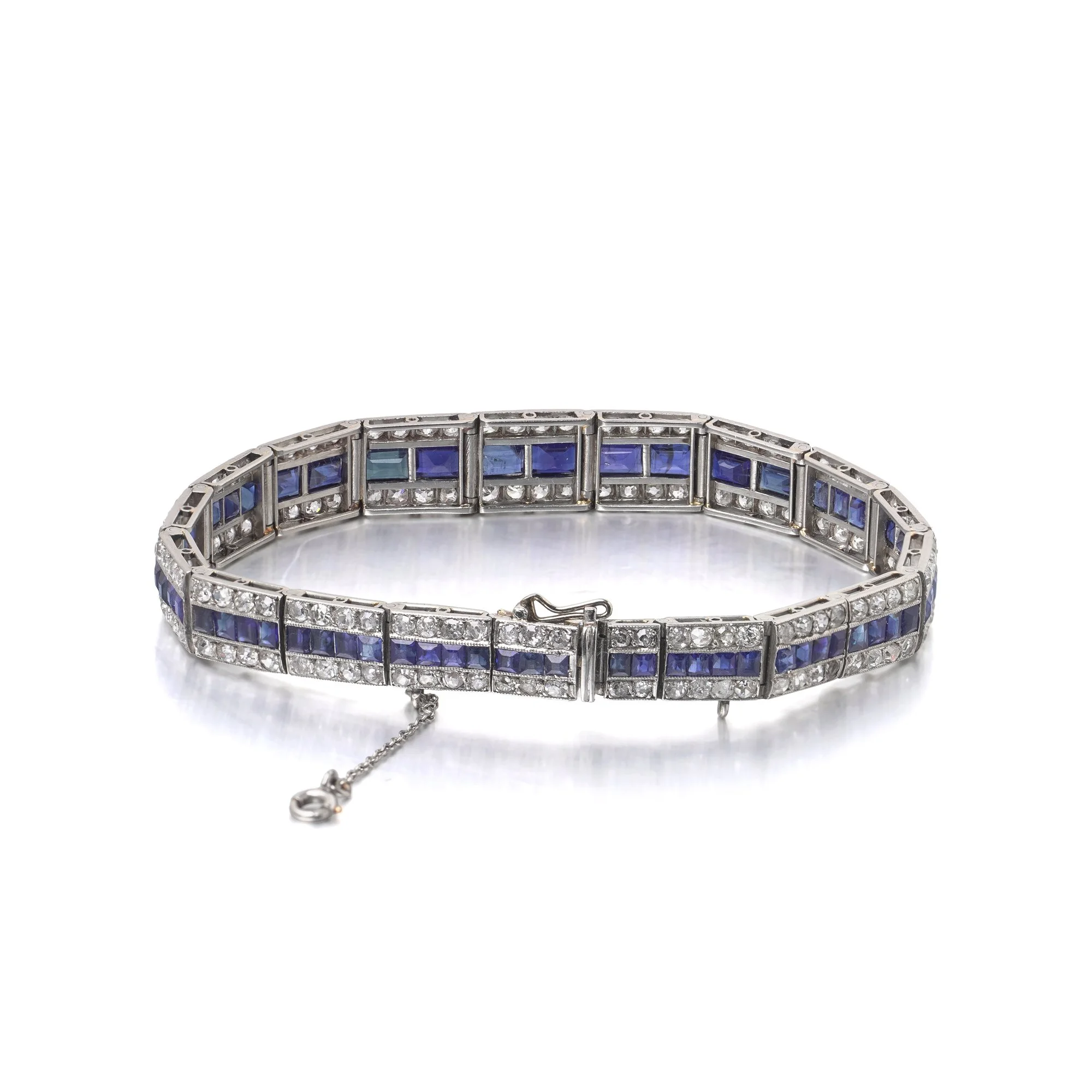 art-deco-platinum-calibre-cut-sapphire-diamond-bracelet-02-Mozeris-Fine-Antiques.jpg