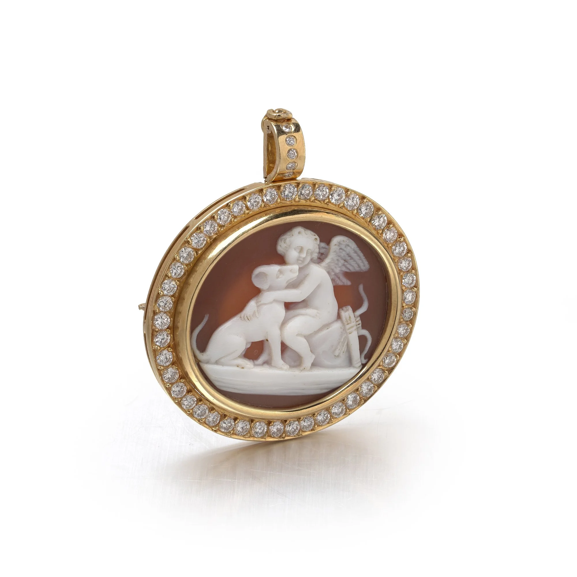 victorian-shell-cameo-cupid-hound-diamond-18kt-gold-pendant-brooch-02-Mozeris-Fine-Antiques.jpg