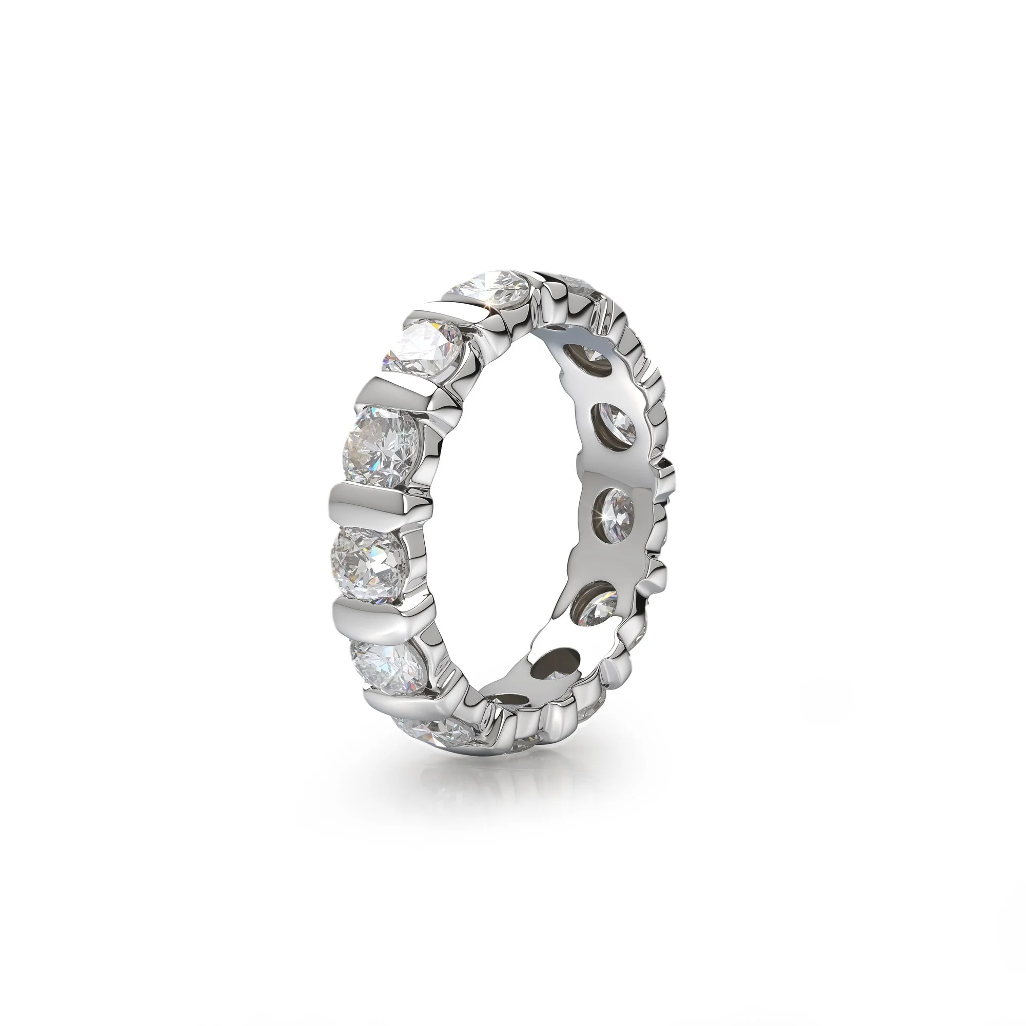 Vintage Platinum 1.95ct Diamond Full Eternity Ring