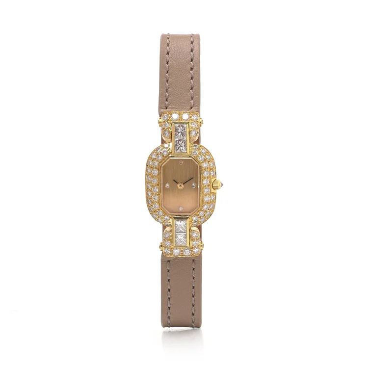 The Queen Paris 18KT Gold Diamond-Set Ladies Watch with Asprey Diamond Buckle