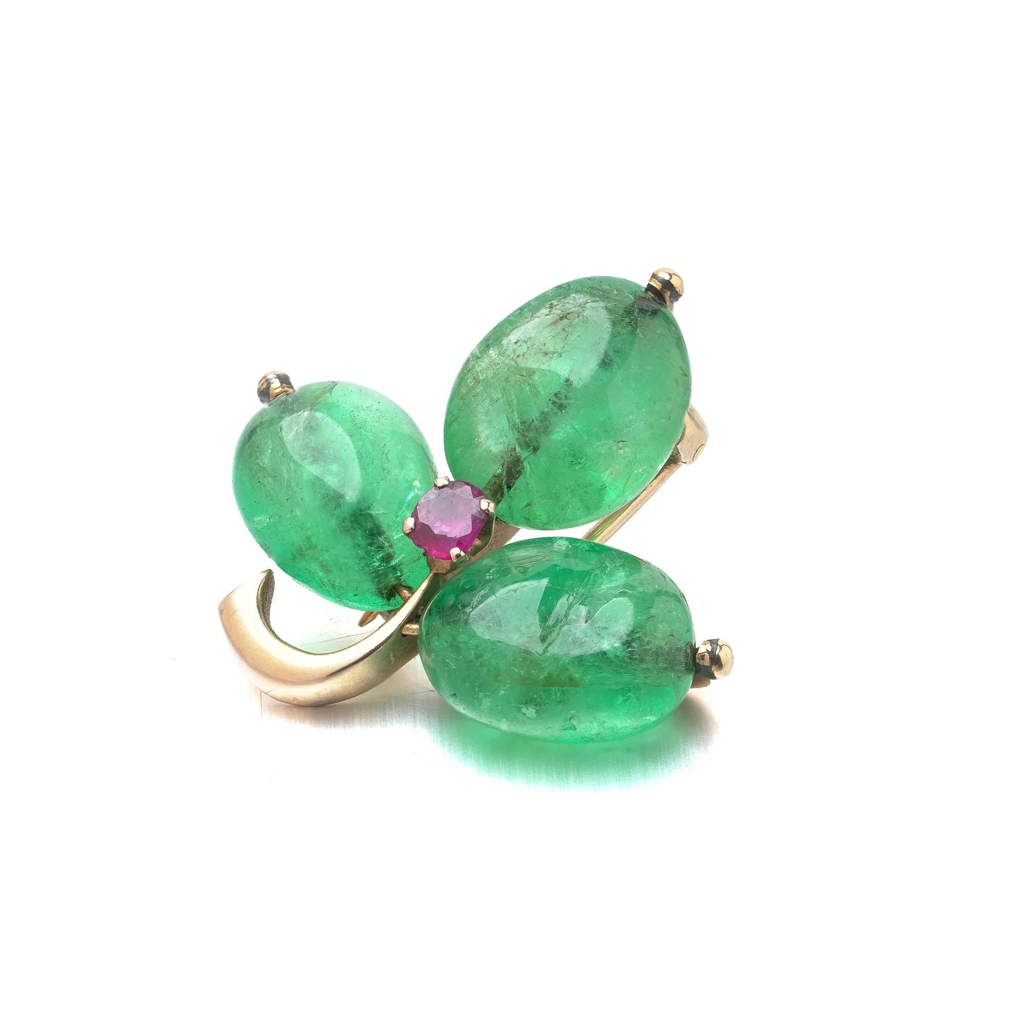 antique-18kt-gold-cabochon-emerald-ruby-three-leaf-clover-brooch-03-Mozeris-Fine-Antiques.jpg