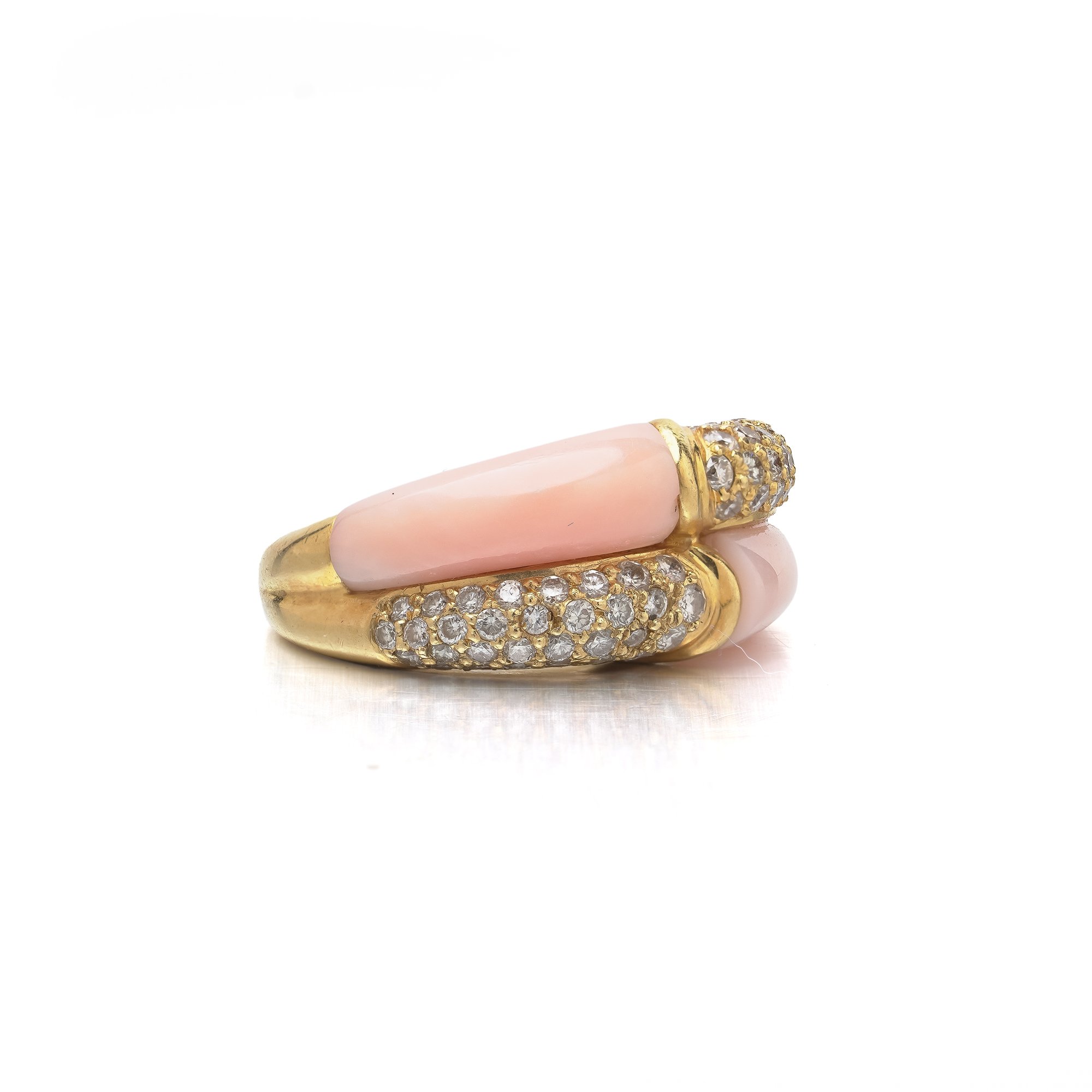 vintage-18kt-gold-angel-skin-coral-diamond-bombe-ring-02-Mozeris-Fine-Antiques.jpg