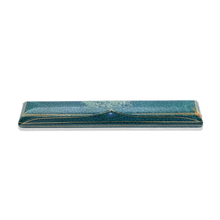 Antique Miltons Blue Leather Art Deco Bracelet Box