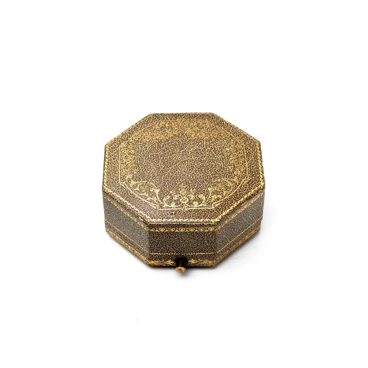Antique Fauveau-Bidet Chartres French Octagonal Brooch Box