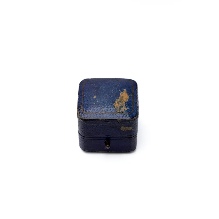 Antique J. P. Davis Boston Leather Ring Box