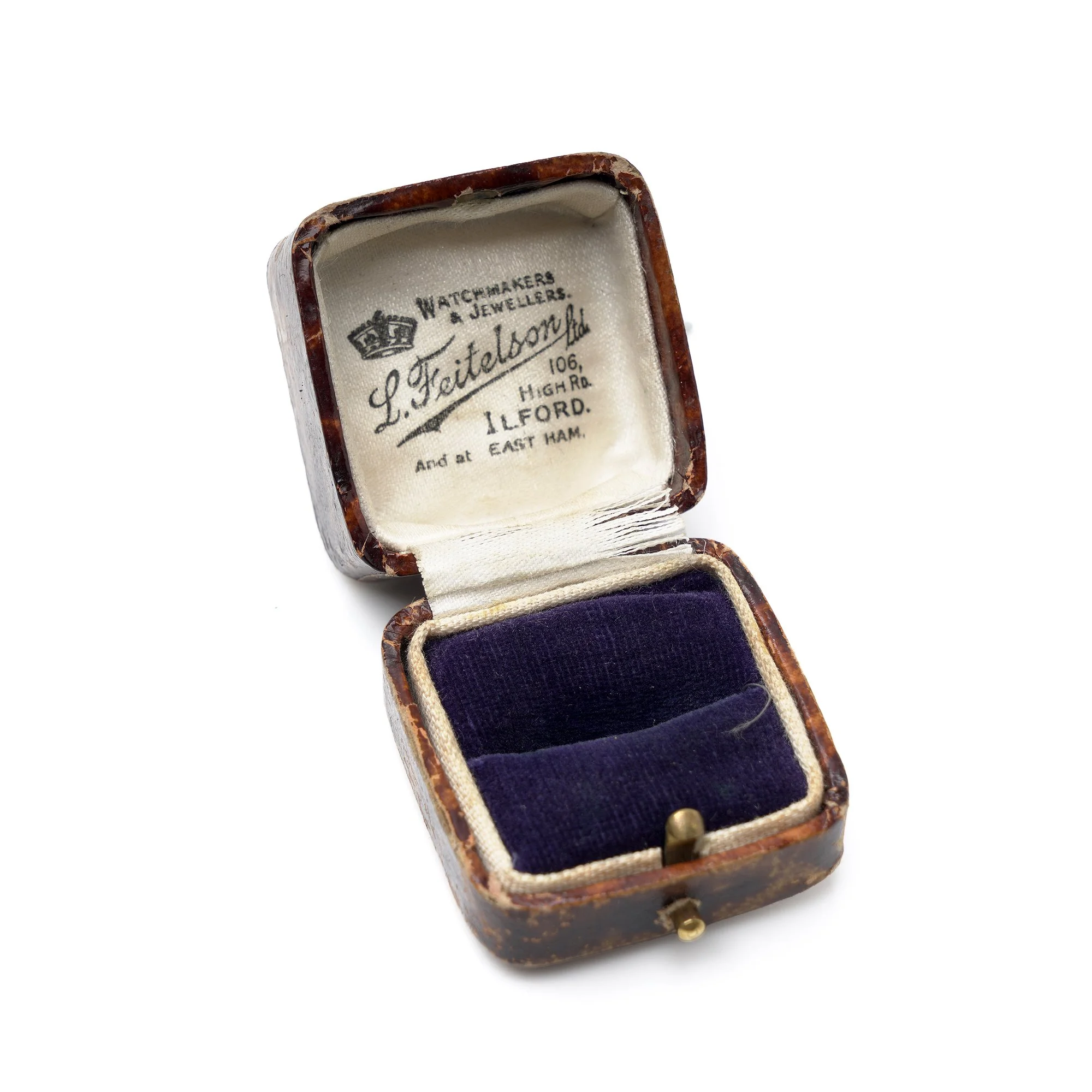 Harry Winston Side-Opening Ring Box in Signature Blue — Mozeris