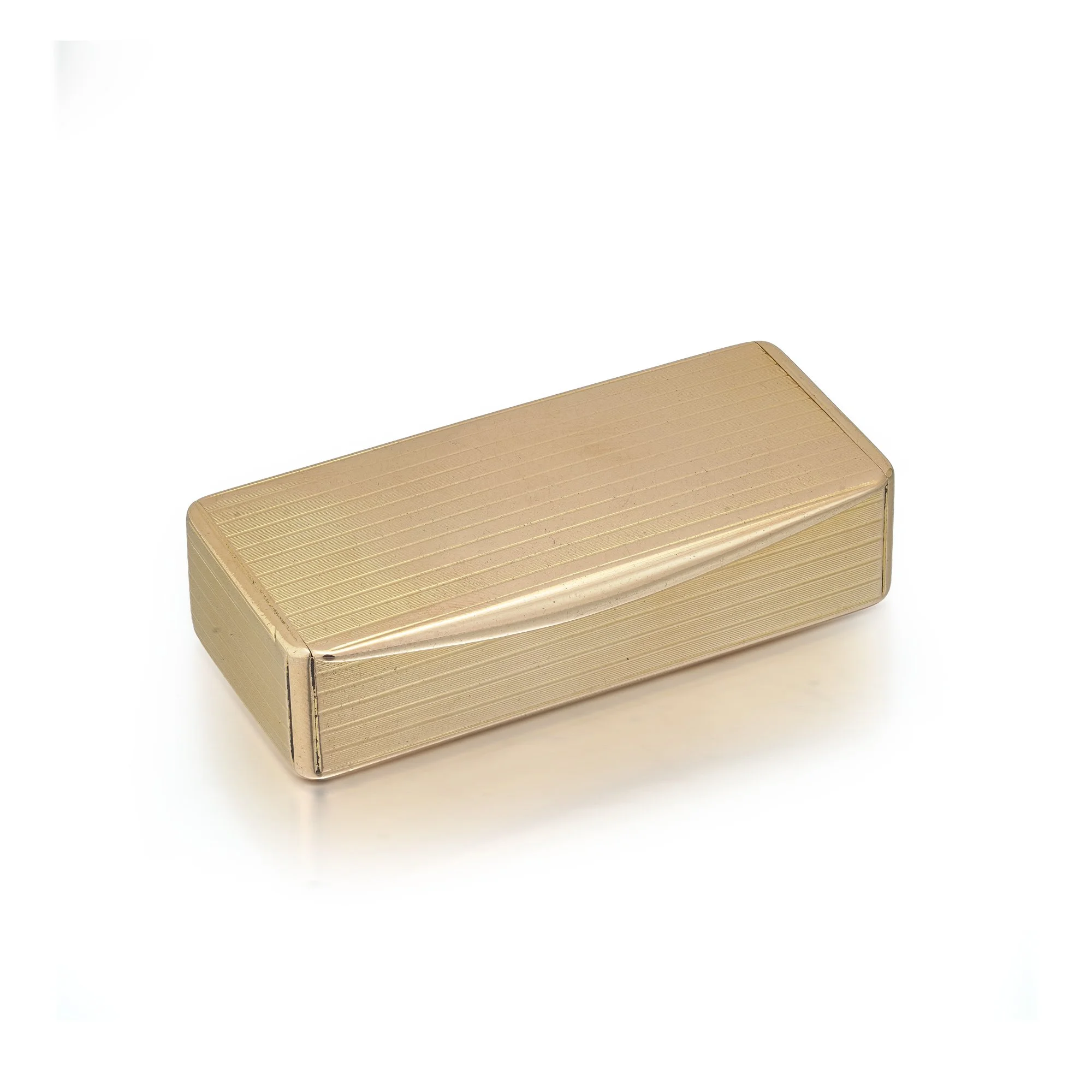 Georgian 18ct Gold Engine-Turned Snuff Box by Alexander J. Strachan, London 1810