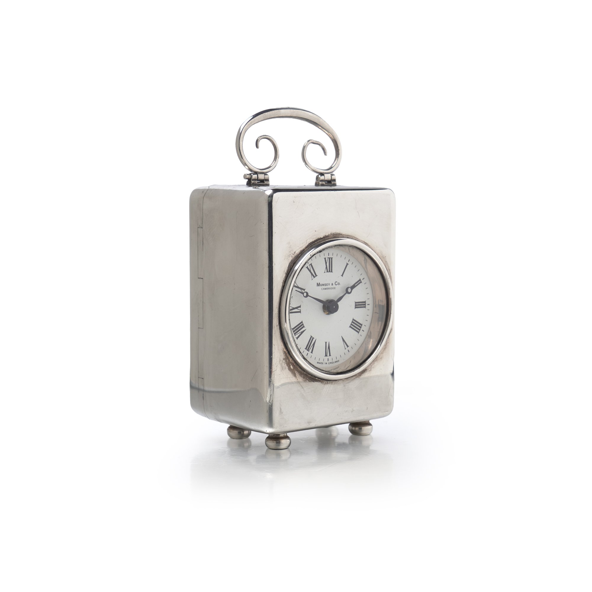 Vintage Sterling Silver Carriage Clock, London 1988 (Munsey & Co, Cambridge)