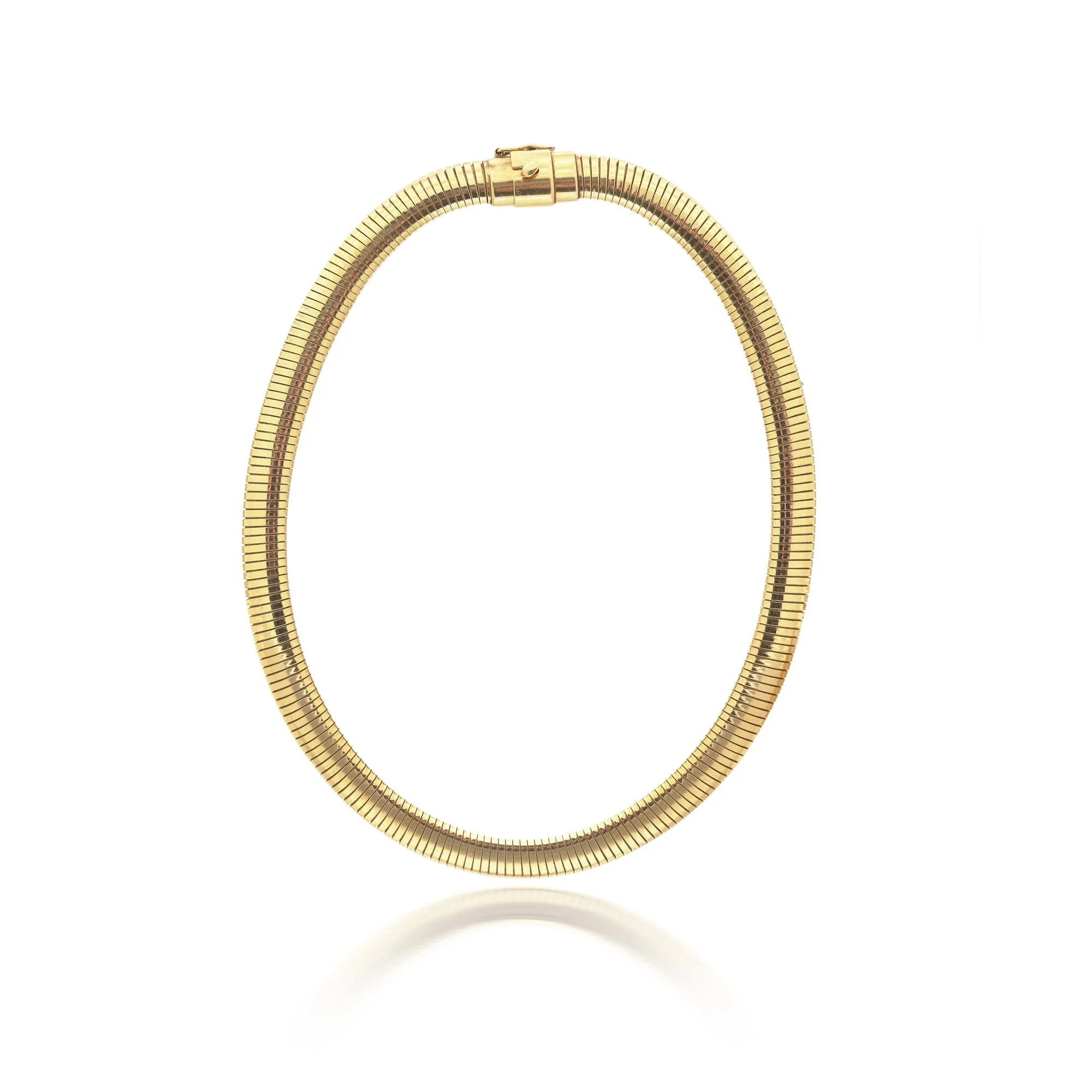 Vintage Cartier 18ct Gold Gas-Pipe Collar Necklace, 1970s