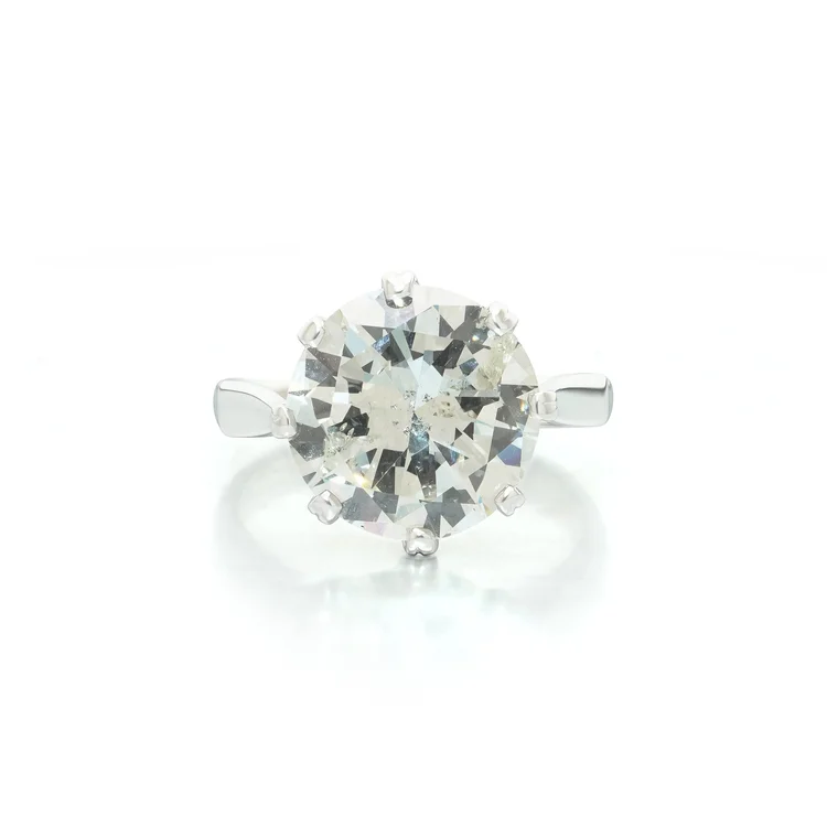 Platinum 6.90ct Diamond Solitaire Ring