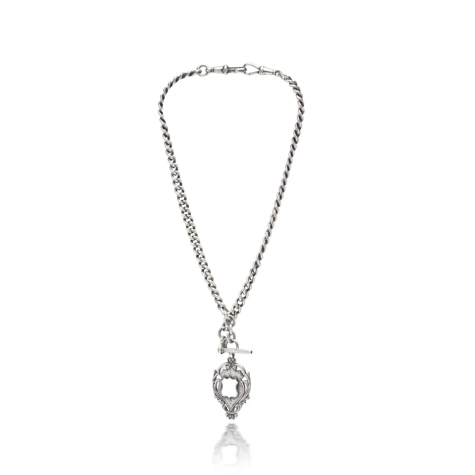 Antique Silver Albert Chain (Pocket Watch Chain), Birmingham 1939