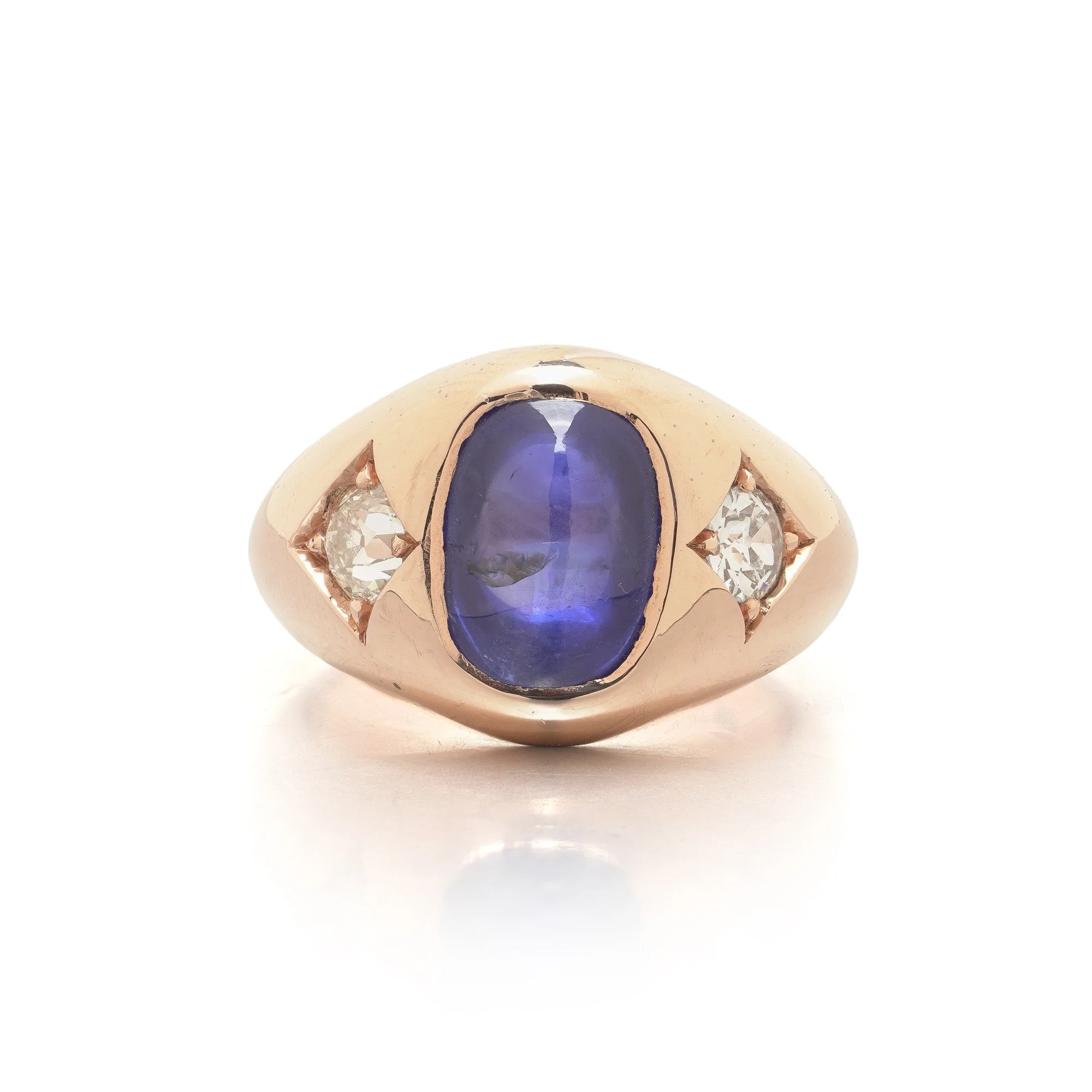 antique-cabochon-sapphire-diamond-ring-18kt-rose-gold-01-Mozeris-Fine-Antiques.jpg
