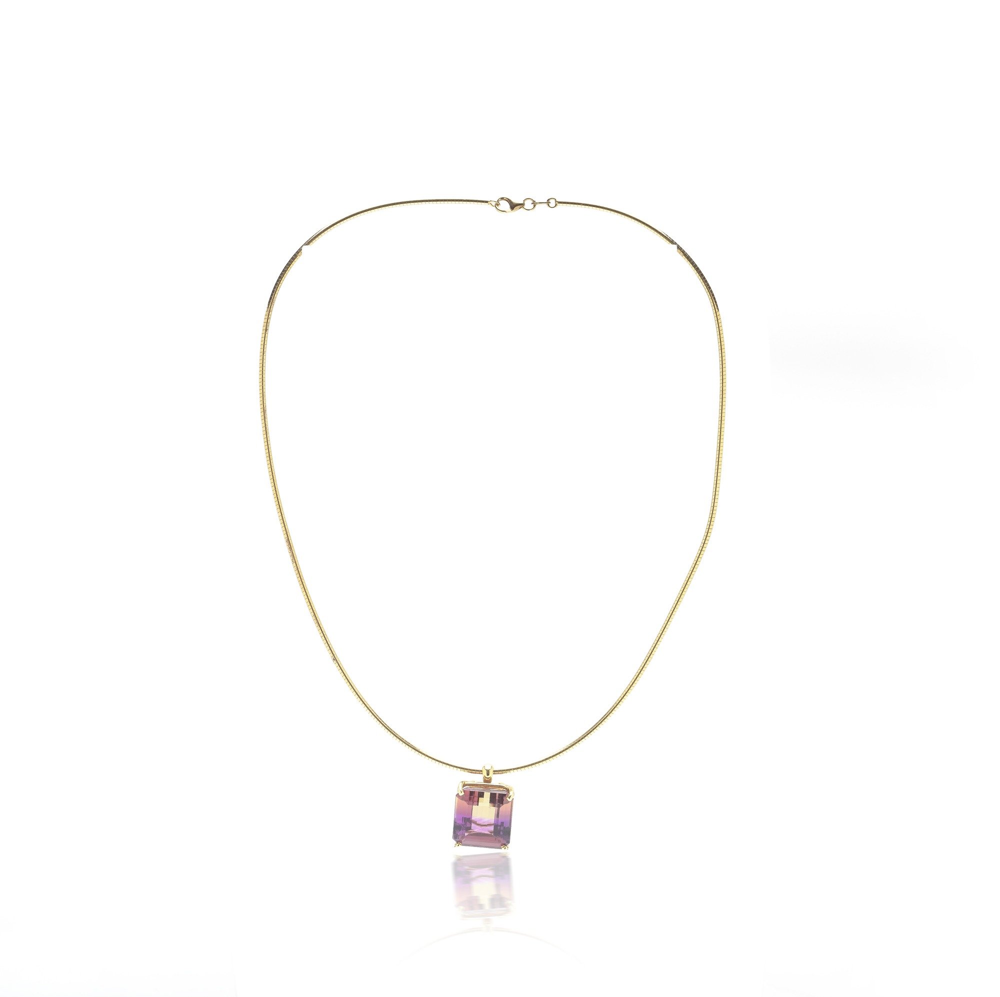 Ametrine Pendant Necklace, 18KT Gold, Approx. 14.00 ct
