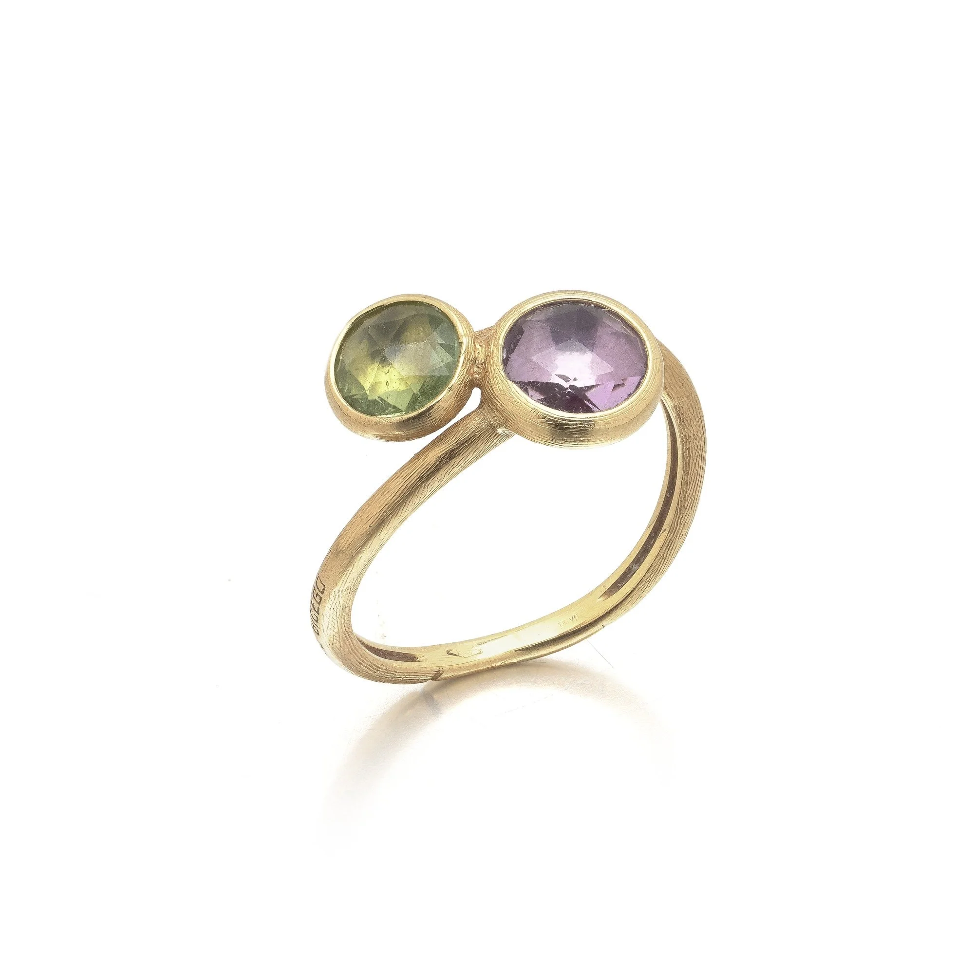 Marco Bicego Jaipur 18KT Gold Amethyst & Green Tourmaline Ring