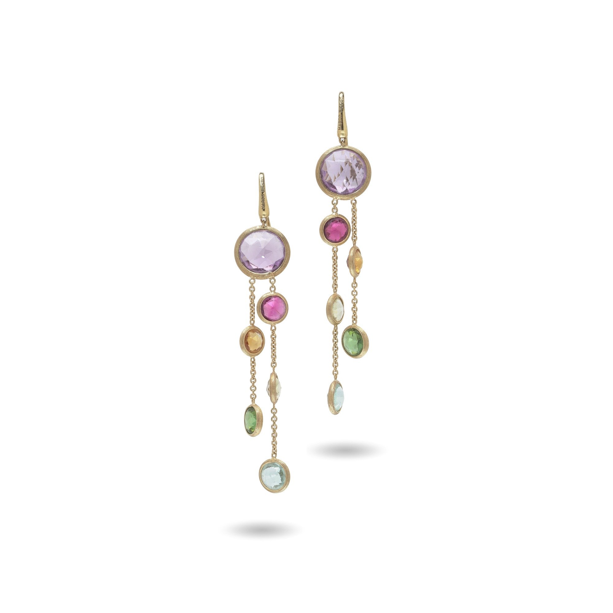 Marco Bicego Jaipur 18KT Gold Multi-Gemstone Drop Earrings