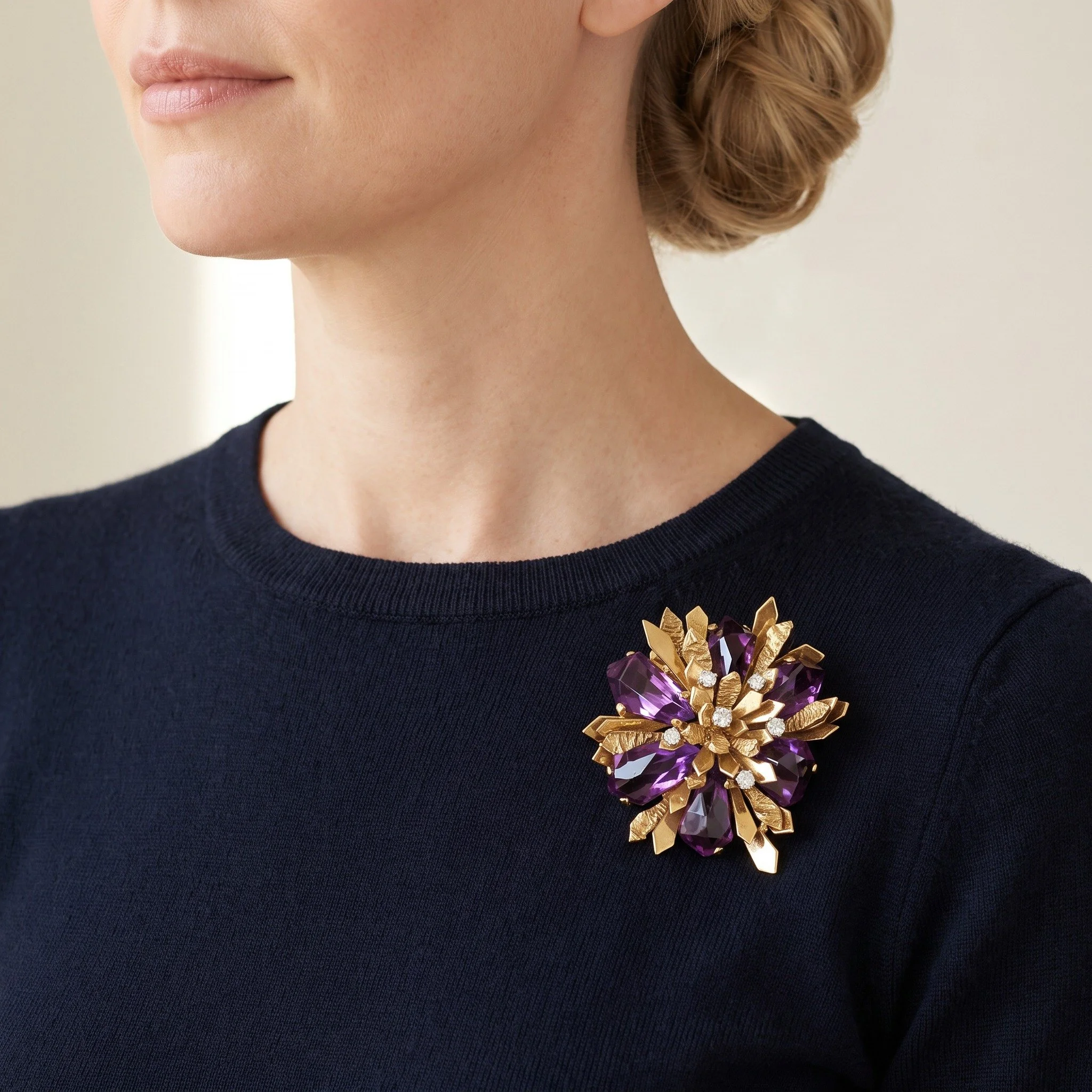 alan-gard-18kt-gold-amethyst-diamond-brooch-pendant-london-1970s-02-worn-Mozeris-Fine-Antiques.jpg