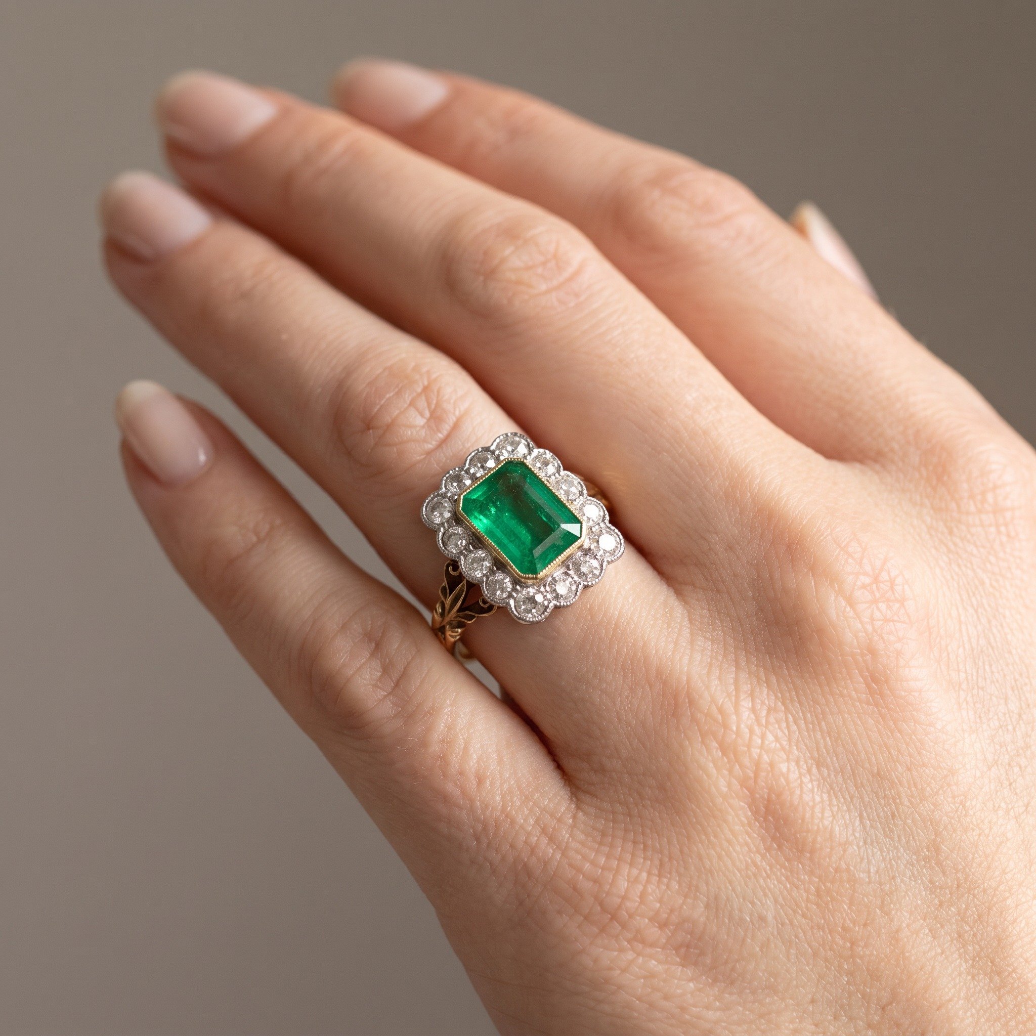 french-art-deco-colombian-emerald-diamond-cluster-ring-2-00-ct-02-worn-Mozeris-Fine-Antiques.jpg