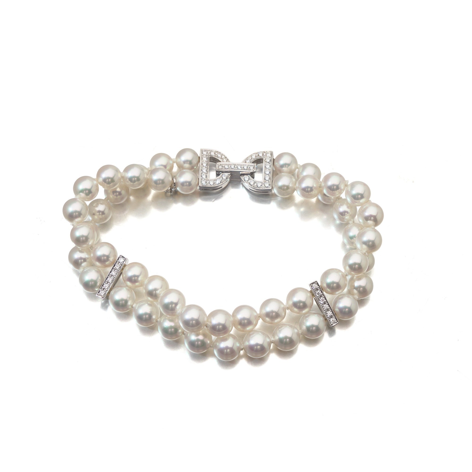 mikimoto-double-strand-cultured-pearl-diamond-bracelet-18kt-white-gold-01-Mozeris-Fine-Antiques.jpg