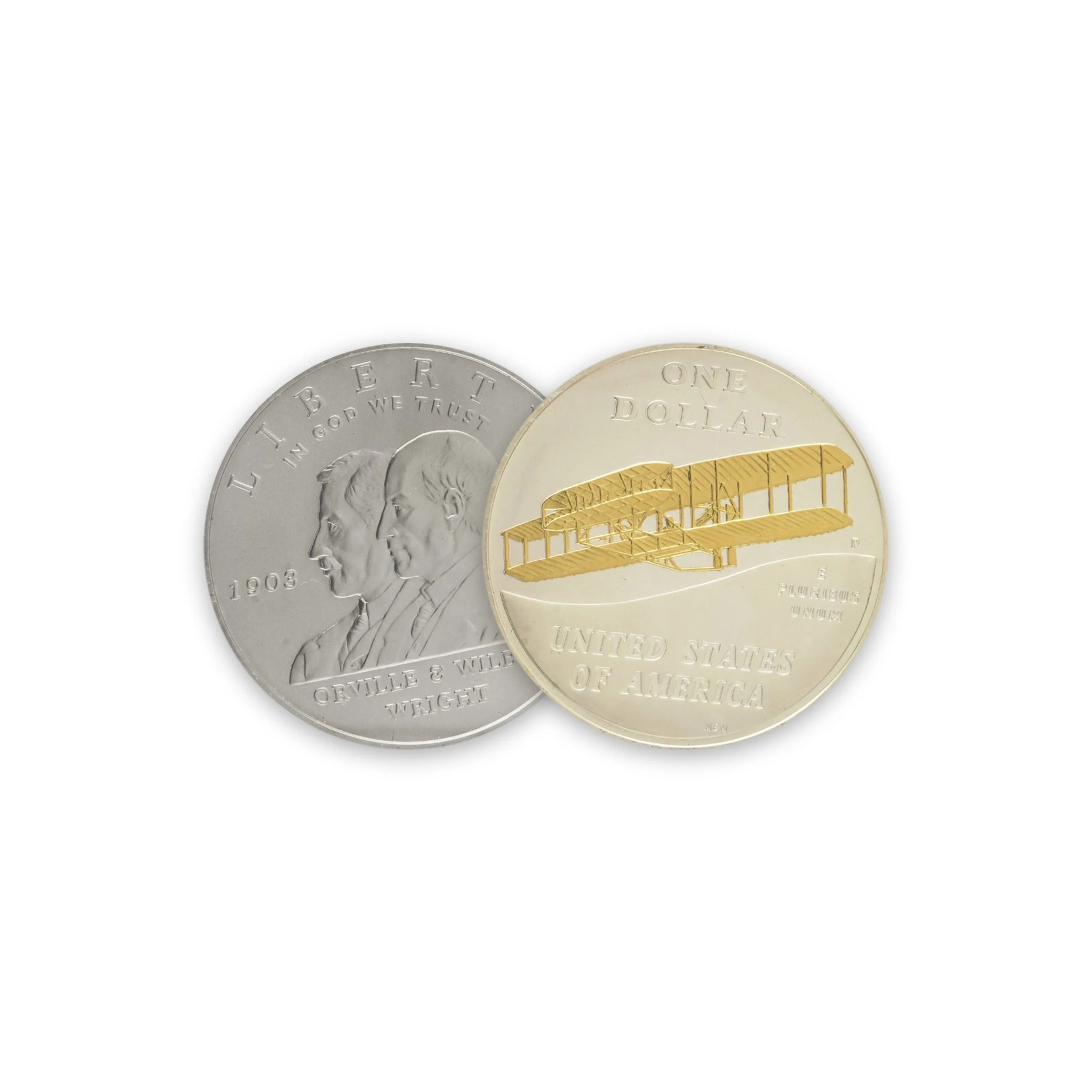 first-flight-centennial-2003-gold-highlighted-silver-dollar-01-composite-Mozeris-Fine-Antiques.jpg