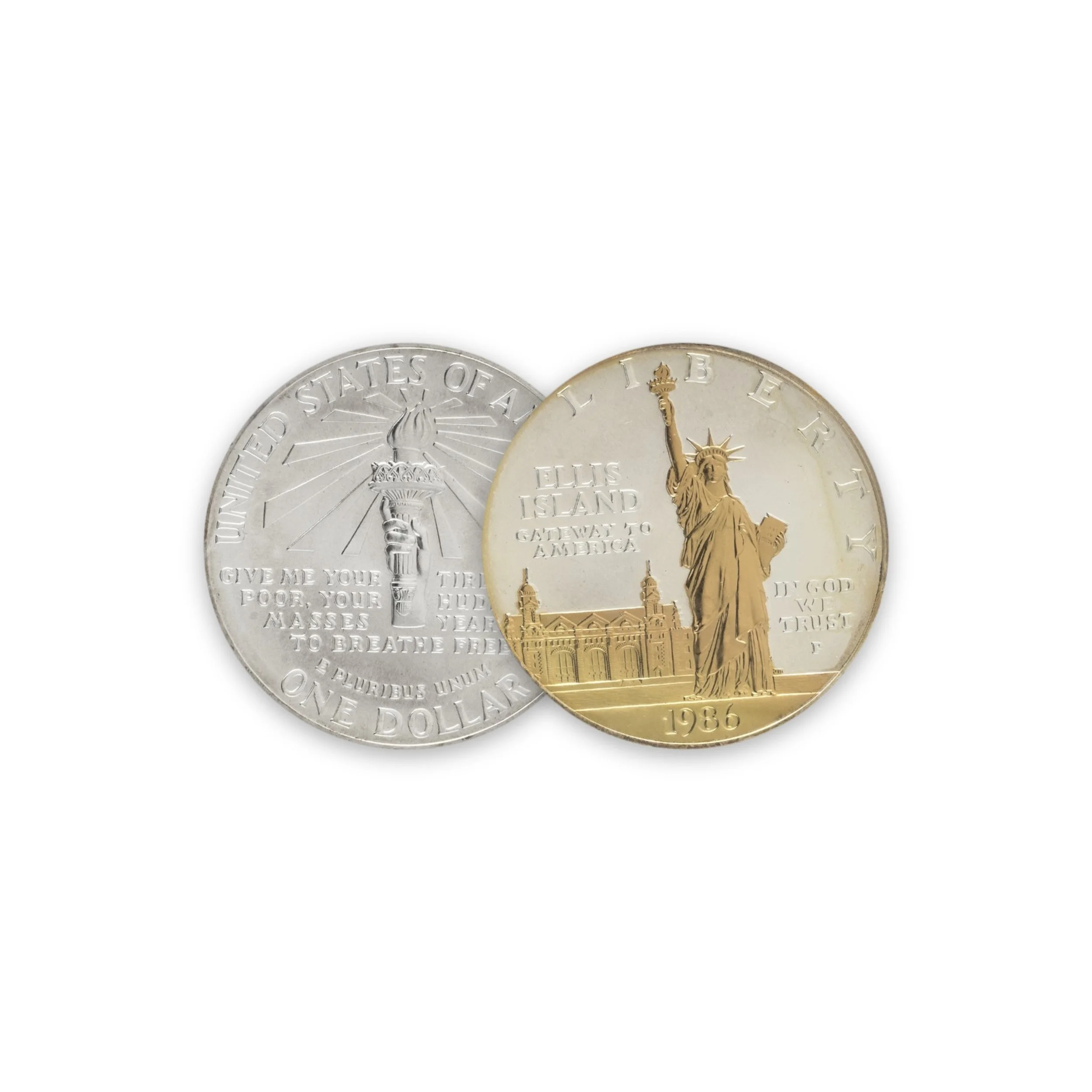 statue-of-liberty-ellis-island-1986-gold-highlighted-silver-dollar-01-composite-Mozeris-Fine-Antiques.jpg