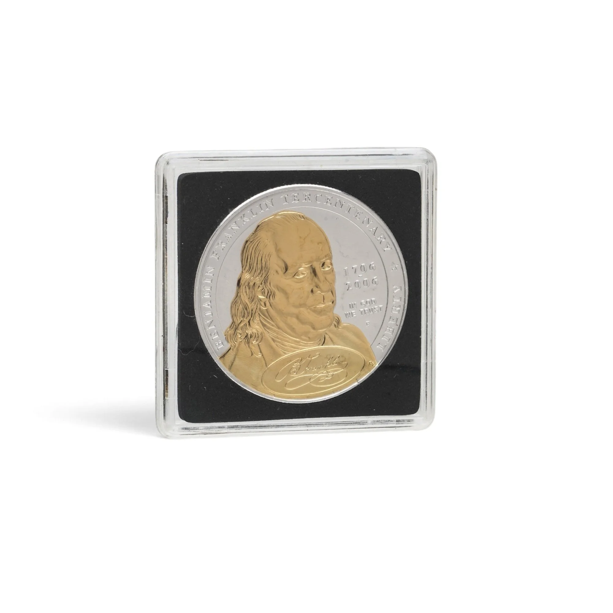 benjamin-franklin-tercentenary-2006-gold-highlighted-silver-dollar-04-obverse-in-capsule-Mozeris-Fine-Antiques.jpg