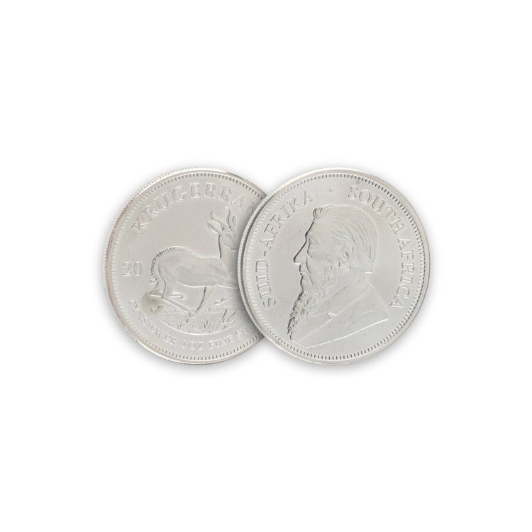 South Africa Silver Krugerrand 2018 1oz Fine Silver Coin, Rand Refinery