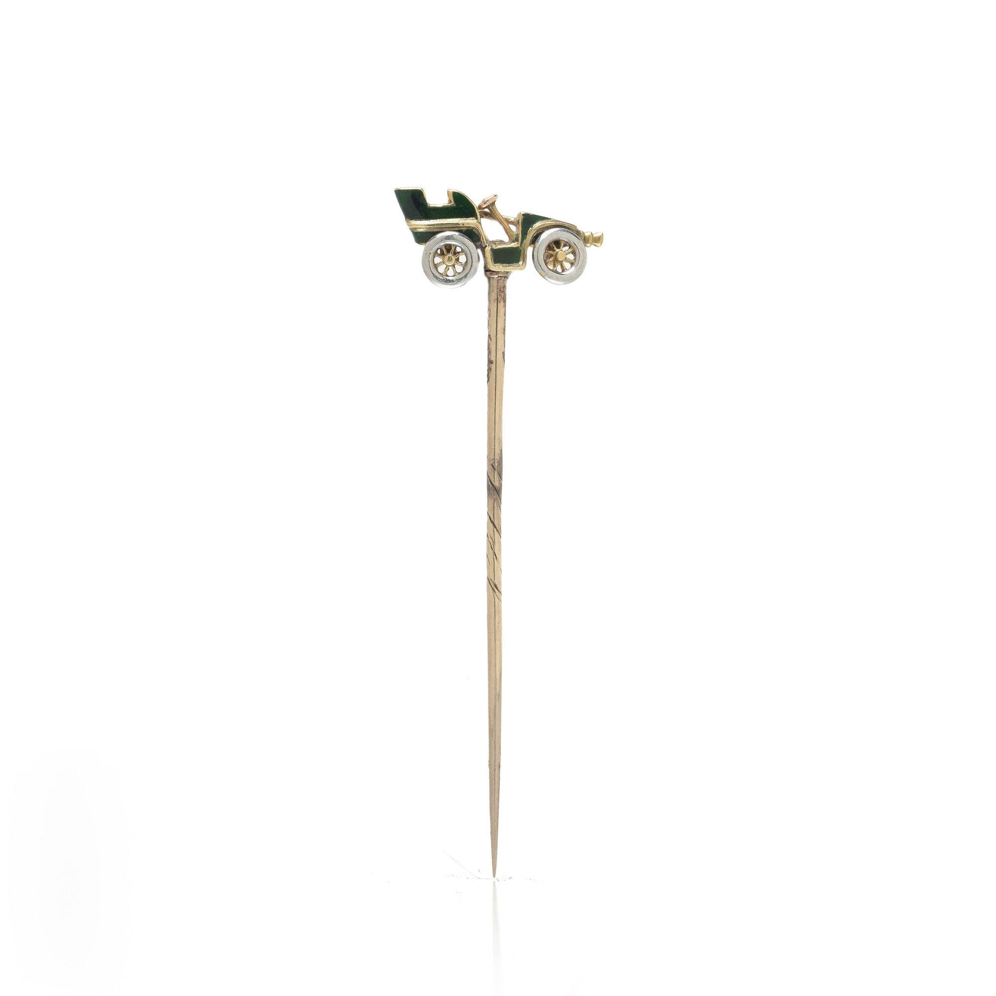 antique-18kt-gold-and-green-enamel-motor-car-stick-pin-01-Mozeris-Fine-Antiques.jpg