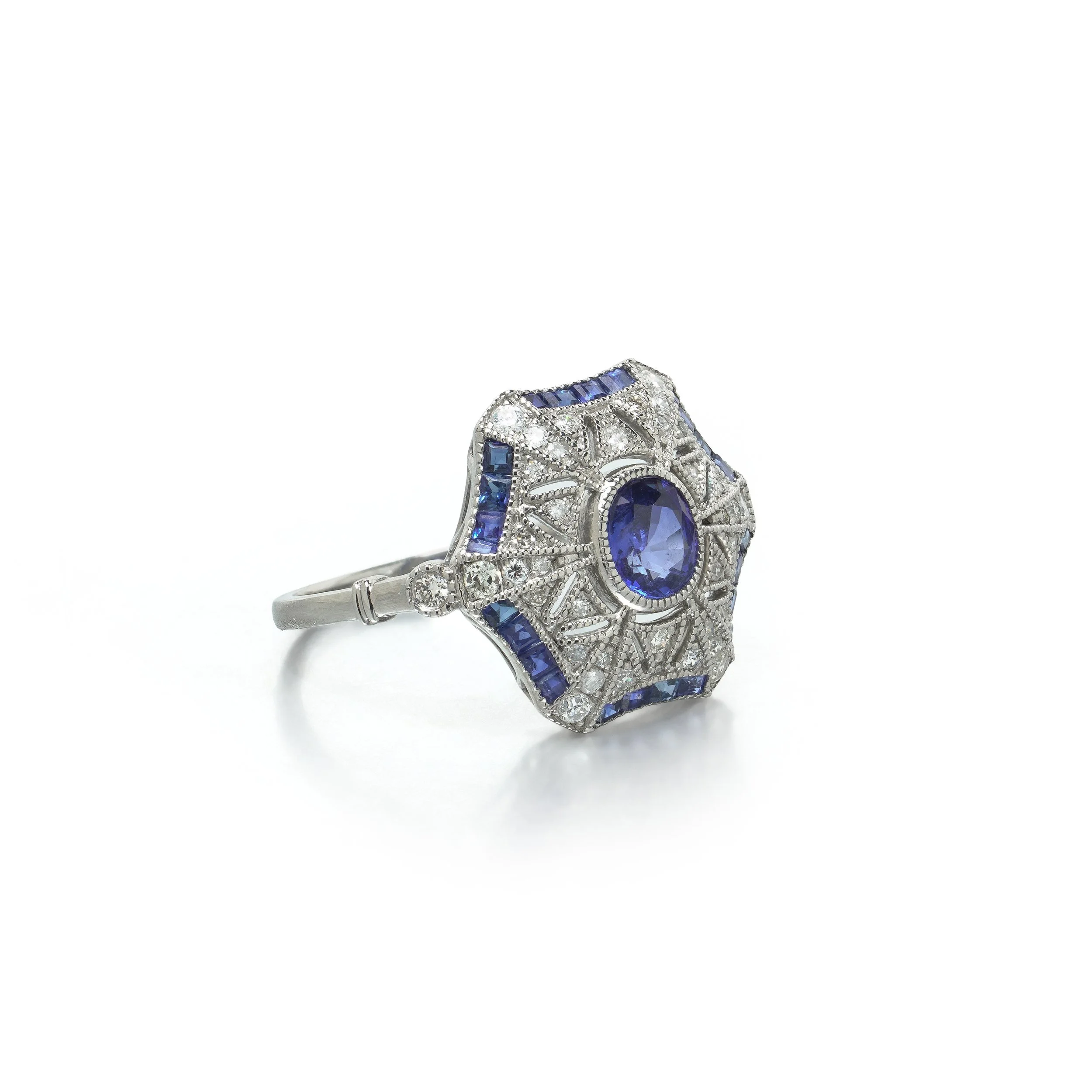 art-deco-style-platinum-sapphire-and-diamond-hexagonal-star-ring-02-view2-Mozeris-Fine-Antiques.jpg