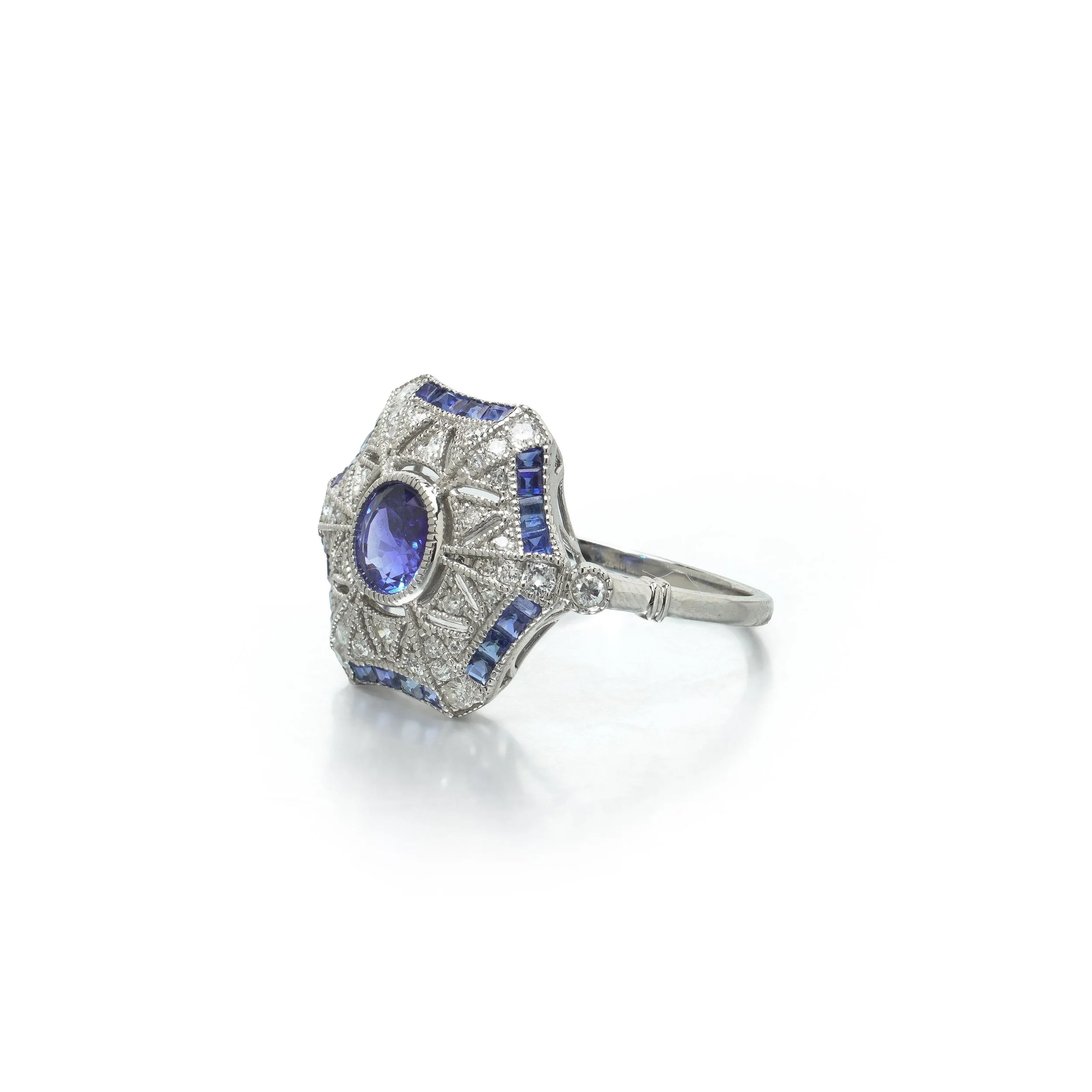 art-deco-style-platinum-sapphire-and-diamond-hexagonal-star-ring-03-view3-Mozeris-Fine-Antiques.jpg