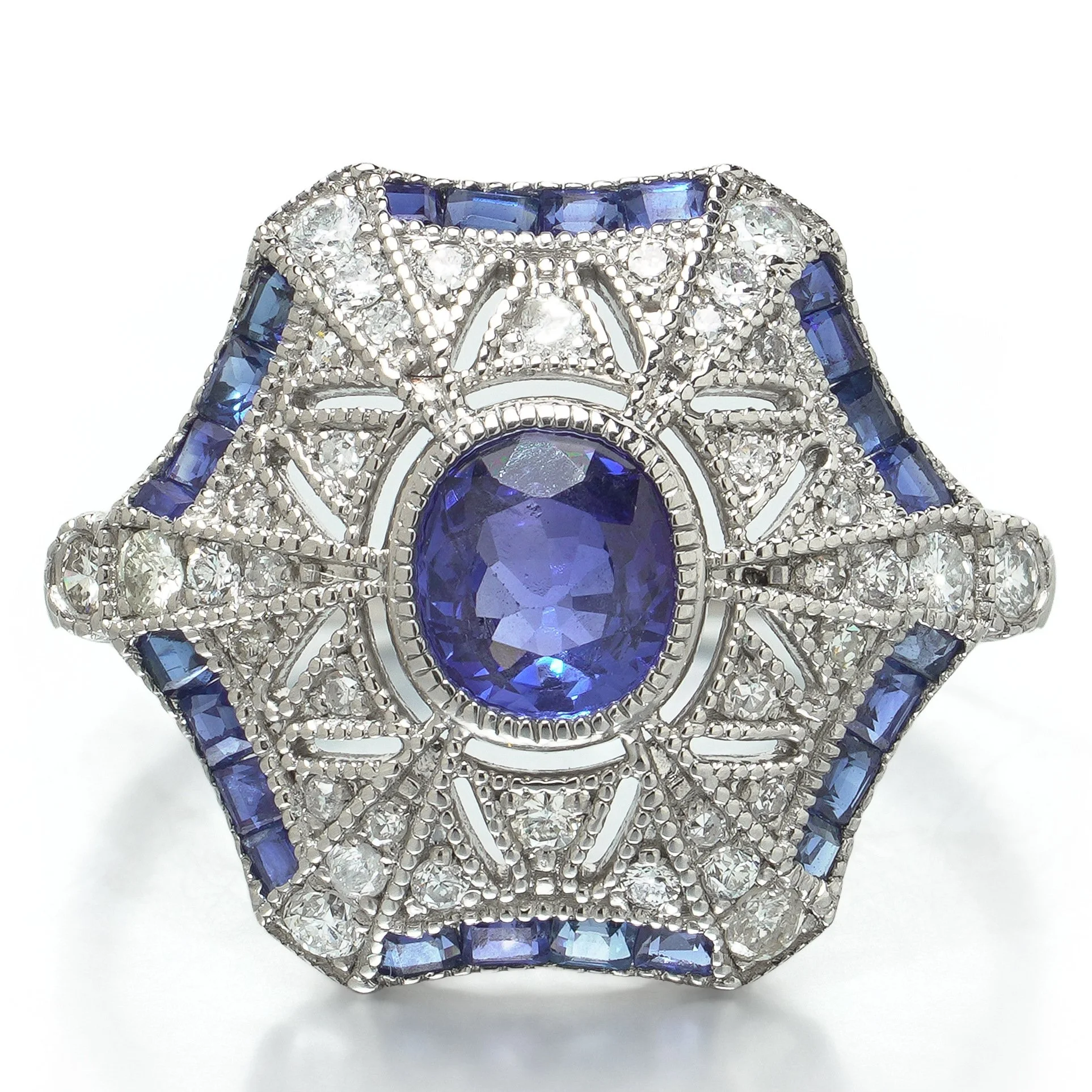 art-deco-style-platinum-sapphire-and-diamond-hexagonal-star-ring-05-head-Mozeris-Fine-Antiques.jpg