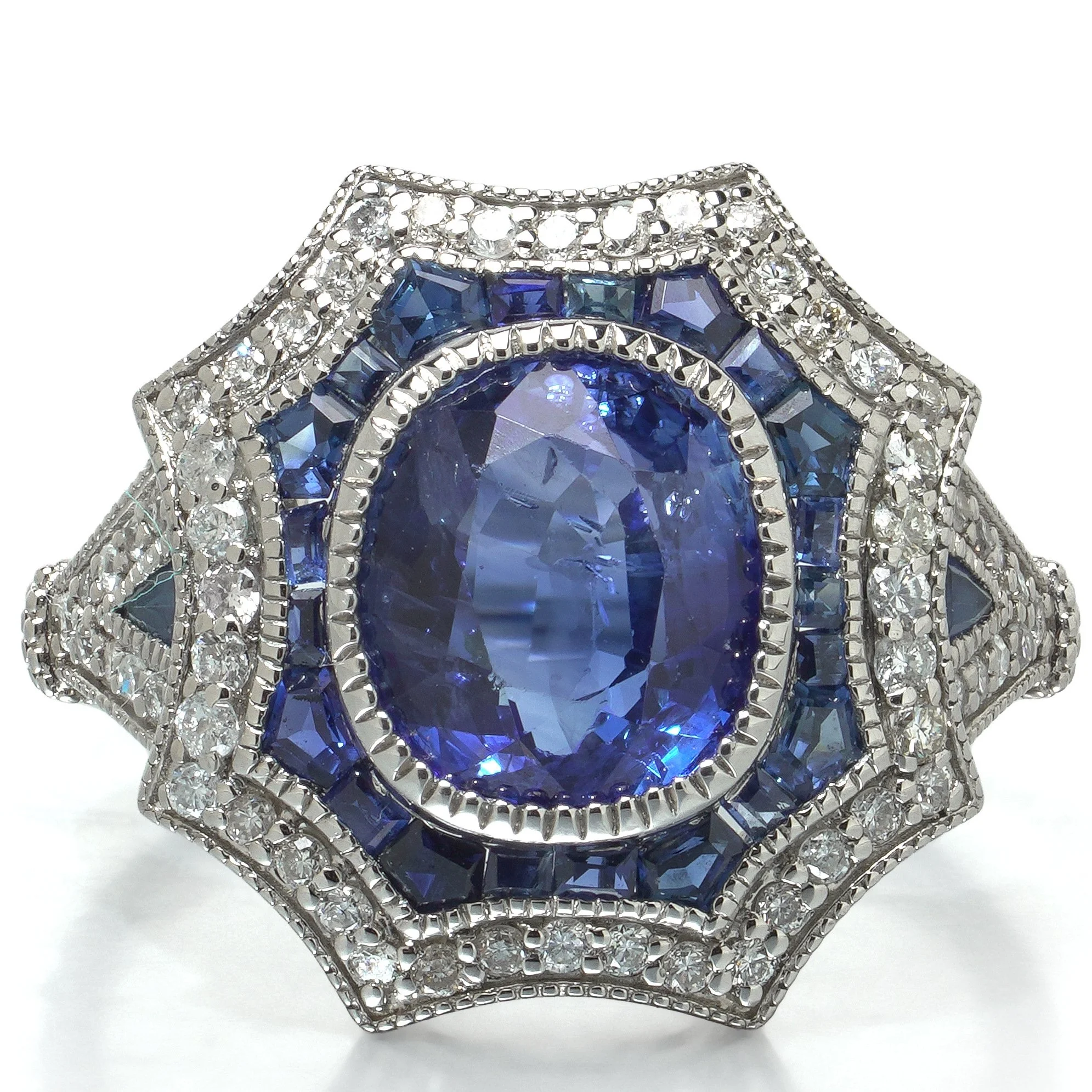 art-deco-style-platinum-256ct-sapphire-and-diamond-shield-ring-05-head-Mozeris-Fine-Antiques.jpg