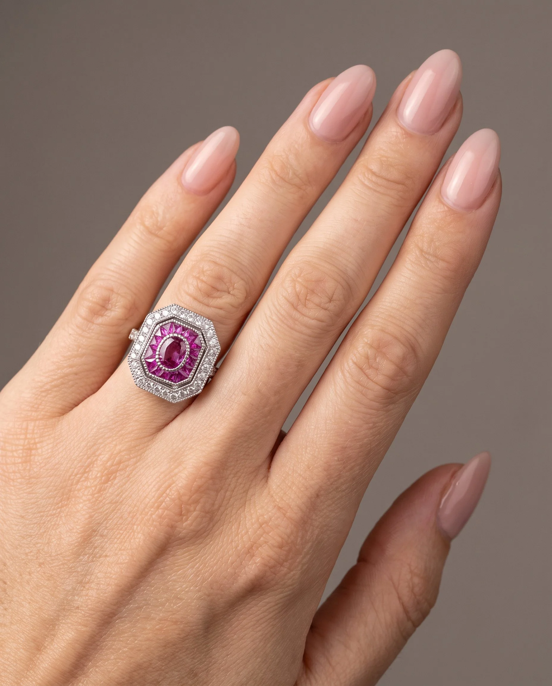 art-deco-style-platinum-burmese-ruby-and-diamond-octagonal-target-ring-worn1-Mozeris-Fine-Antiques.jpg