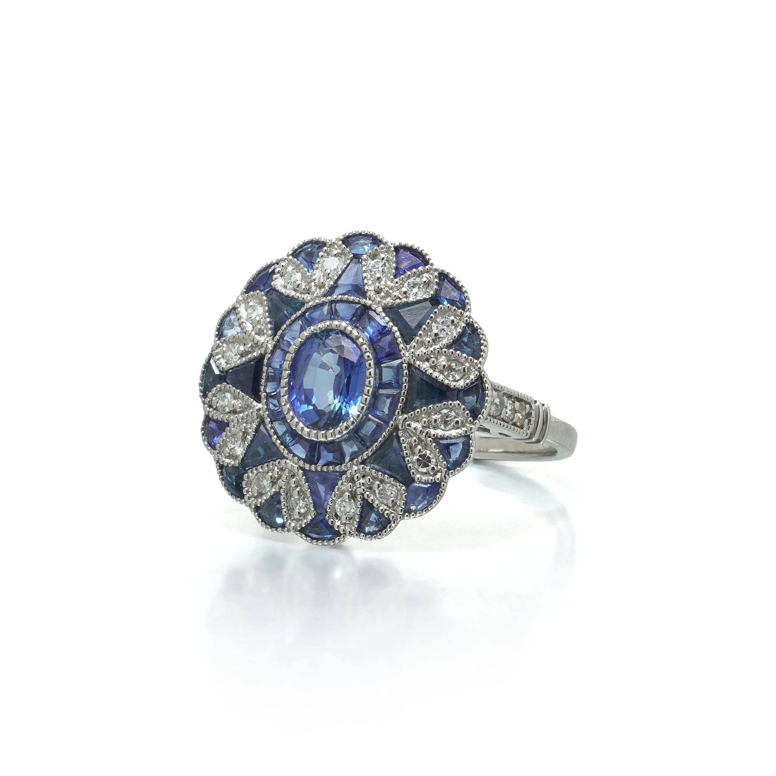 art-deco-style-platinum-sapphire-and-diamond-scalloped-cluster-ring-02-view2-Mozeris-Fine-Antiques.jpg