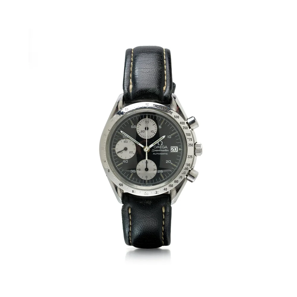 Omega Speedmaster Date, reverse panda