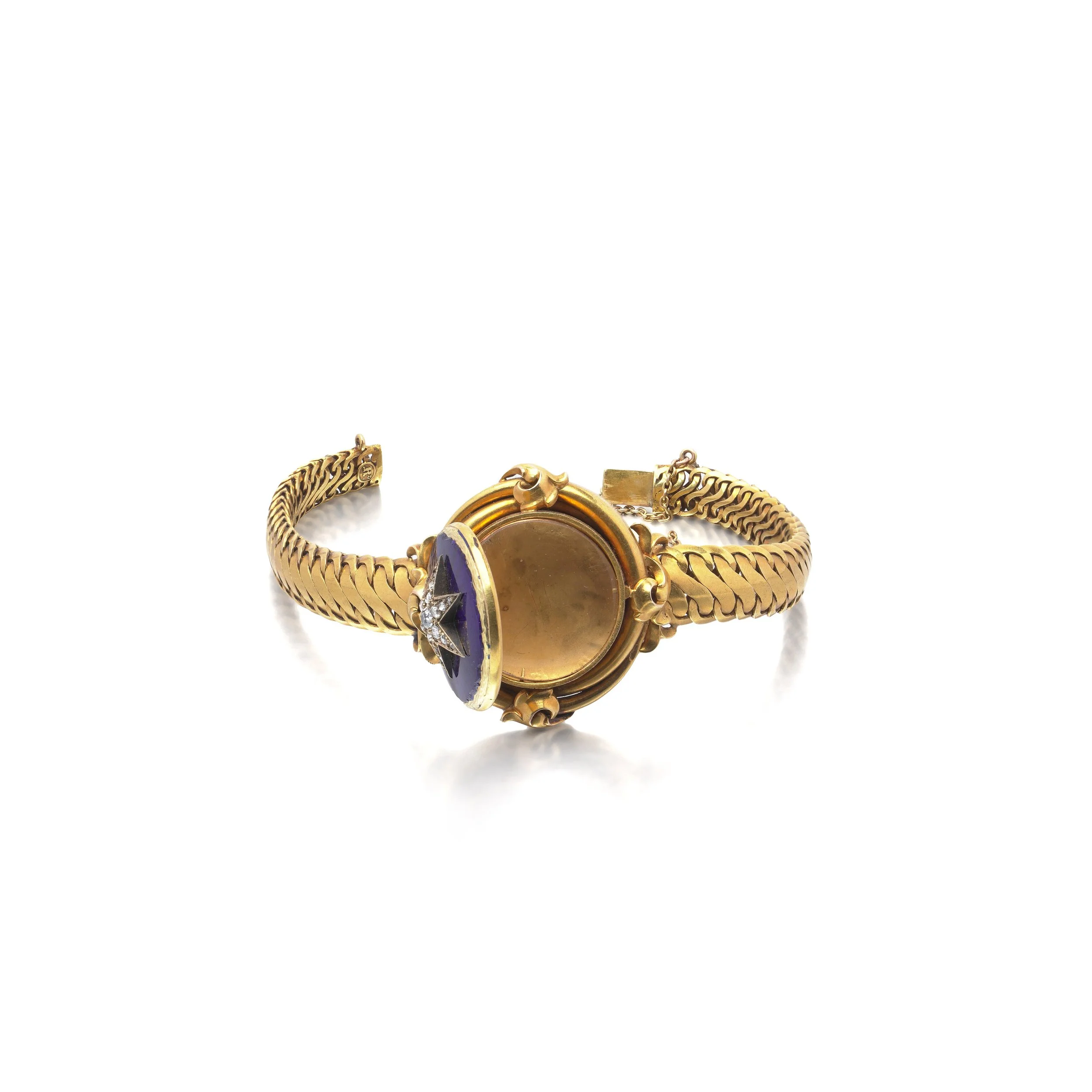 Victorian-Gold-Blue-Enamel-Diamond-Star-Bracelet-05-view5-Mozeris-Fine-Antiques.jpg