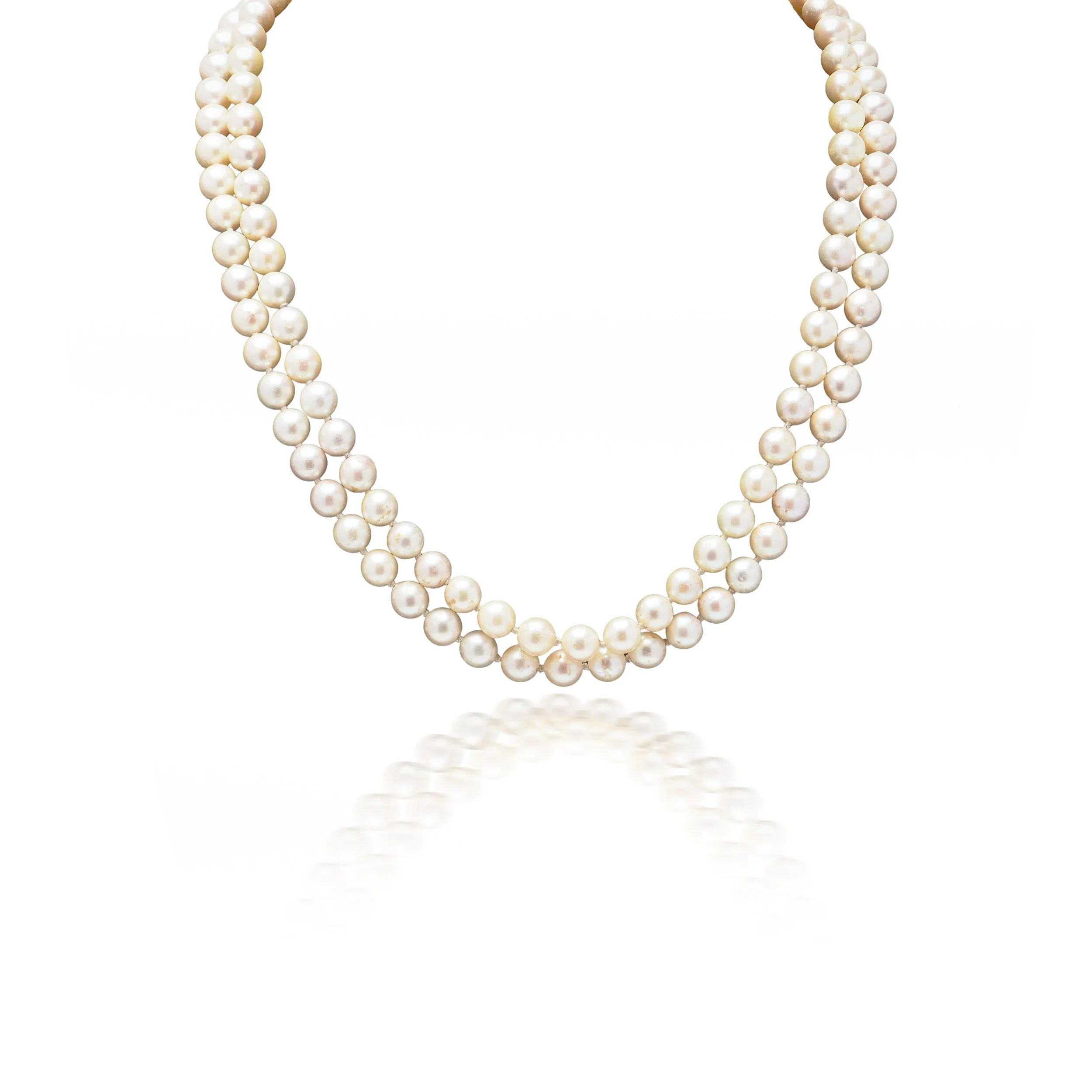 Cultured-Pearl-Double-Strand-Necklace-with-Gold-Clasp-02-view2-Mozeris-Fine-Antiques.jpg