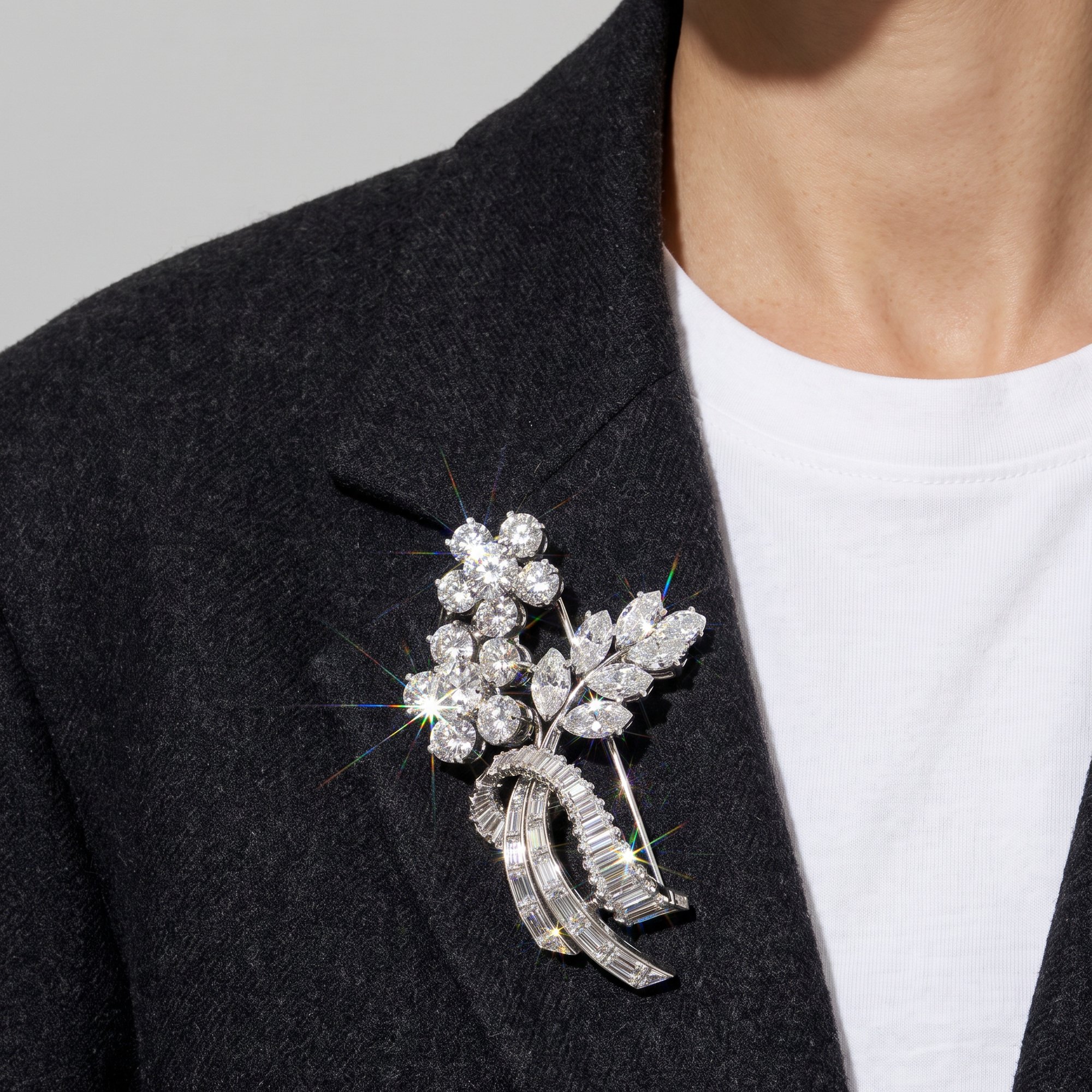 Mid-Century-Diamond-Flower-Spray-Brooch-Platinum-99-worn.jpg