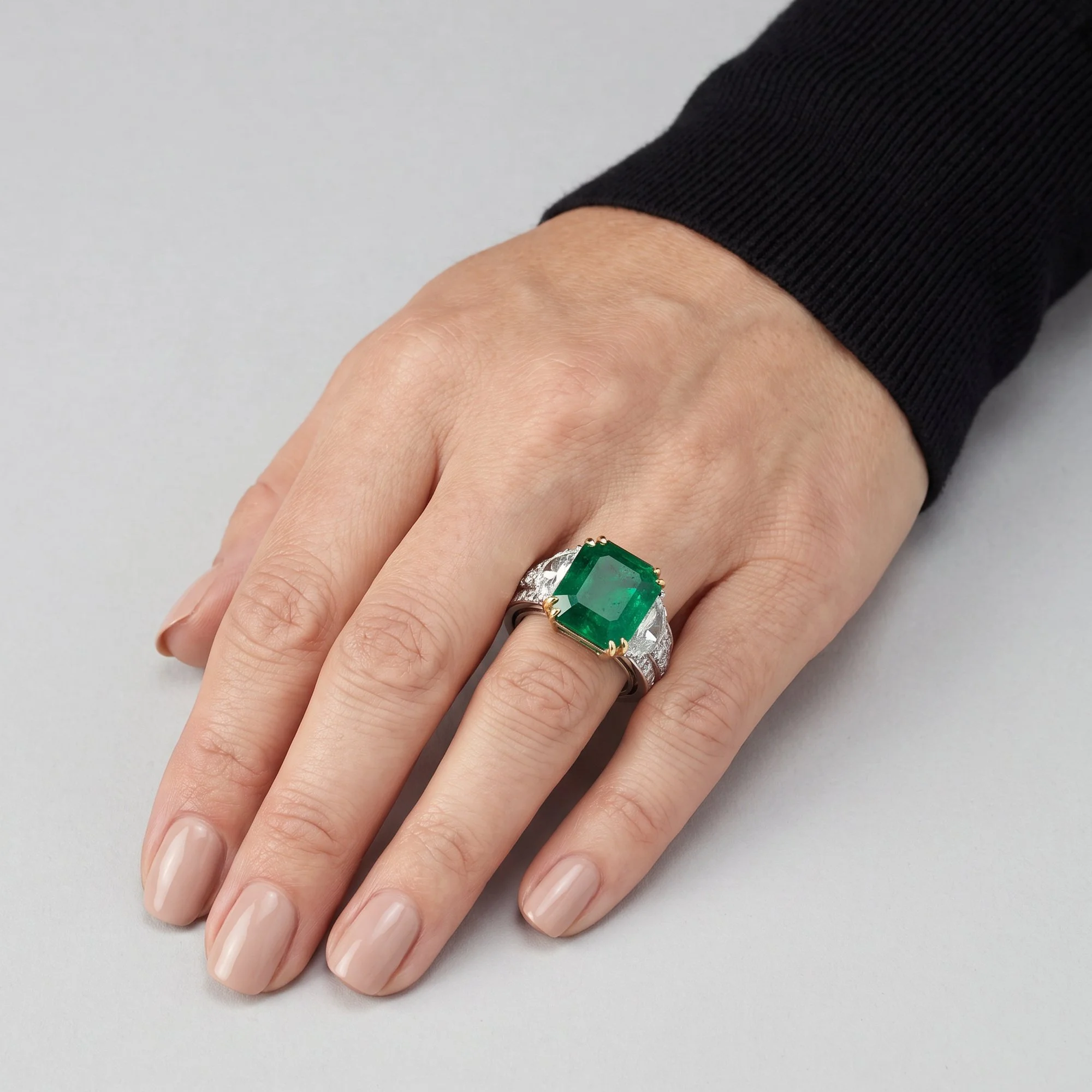 Emerald-and-Diamond-Cocktail-Ring-Platinum-99-worn.jpg