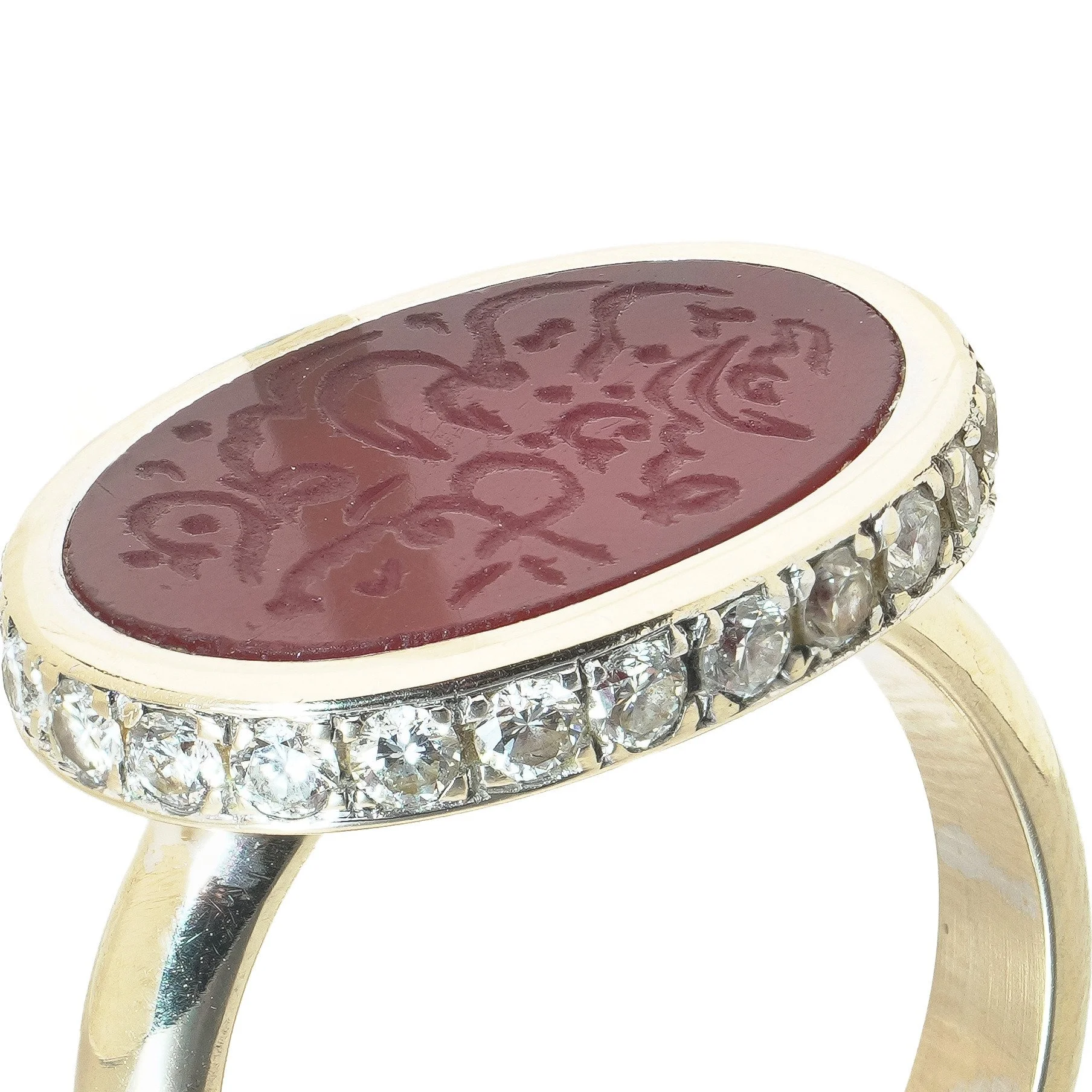 18KT-Gold-Carnelian-Arabic-Intaglio-and-Diamond-Signet-Ring-07-detail-diamond-bezel.jpg