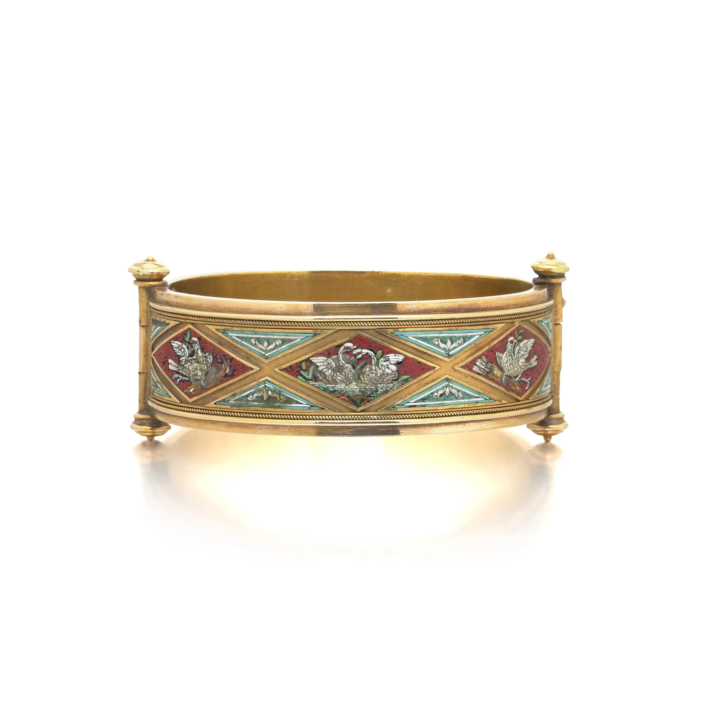 Antique-19th-Century-Italian-Micromosaic-21KT-Gold-Bangle-Swans-and-Doves-01.jpg