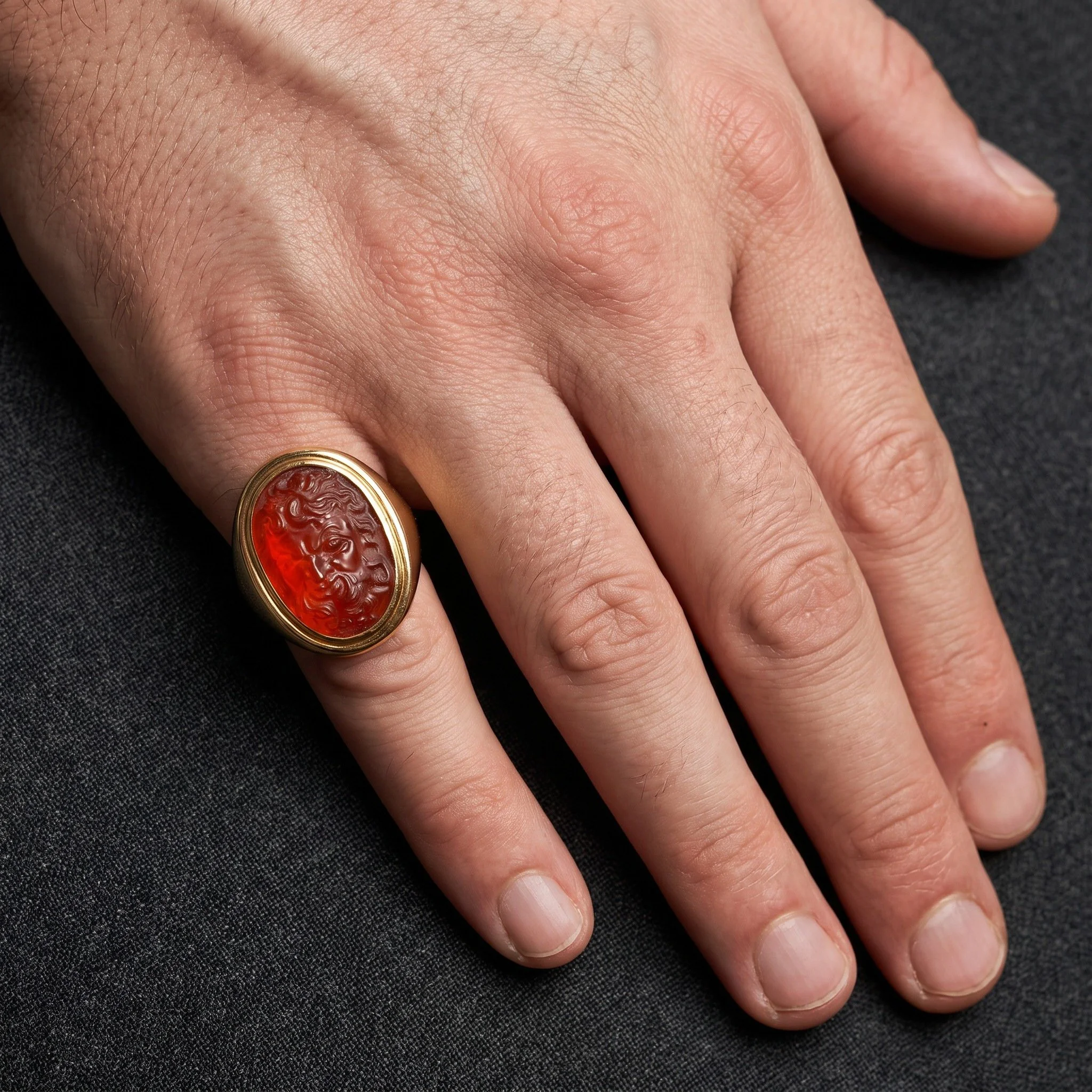 Victorian-Carnelian-Cameo-Ring-Carved-Bacchic-Mask-in-19th-Century-Gold-10-worn-on-mans-hand.jpg