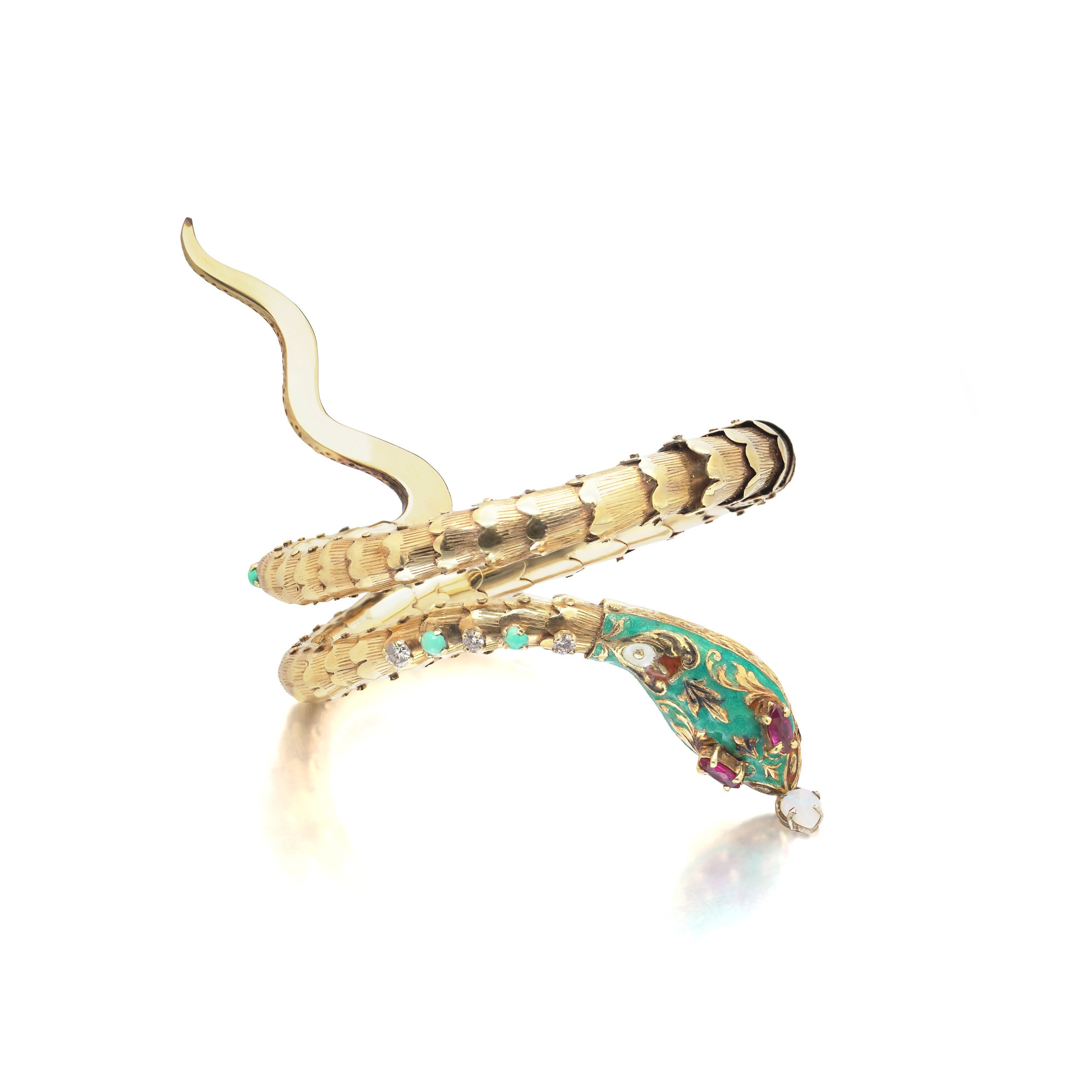 Vintage-14KT-Gold-Serpent-Bracelet-Opal-and-Diamond-01.jpg