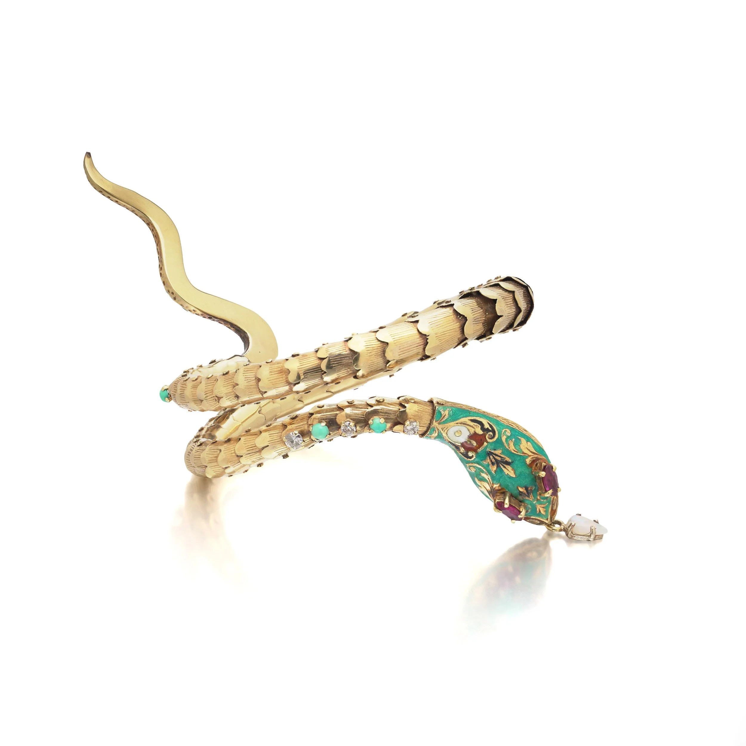 Vintage-14KT-Gold-Serpent-Bracelet-Opal-and-Diamond-06.jpg
