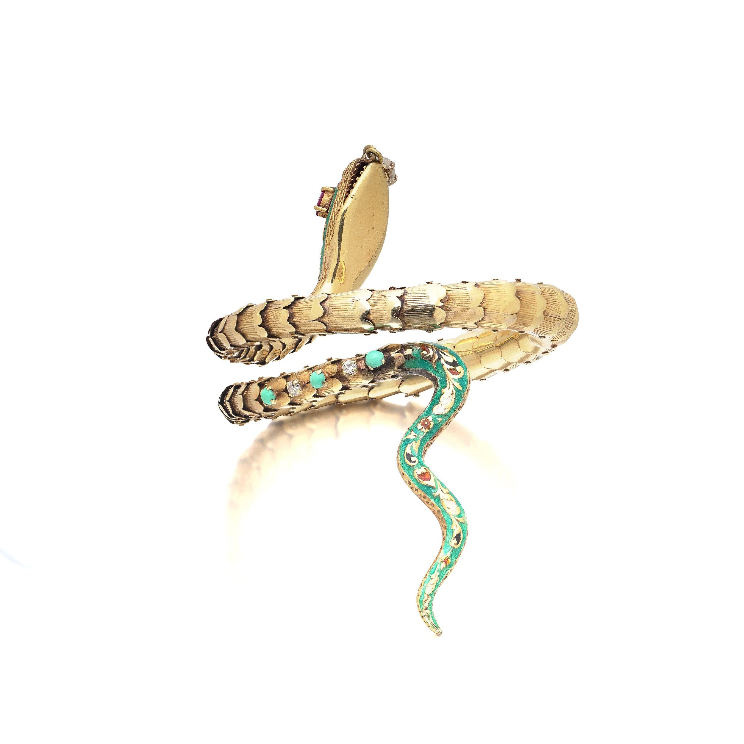Vintage-14KT-Gold-Serpent-Bracelet-Opal-and-Diamond-07.jpg