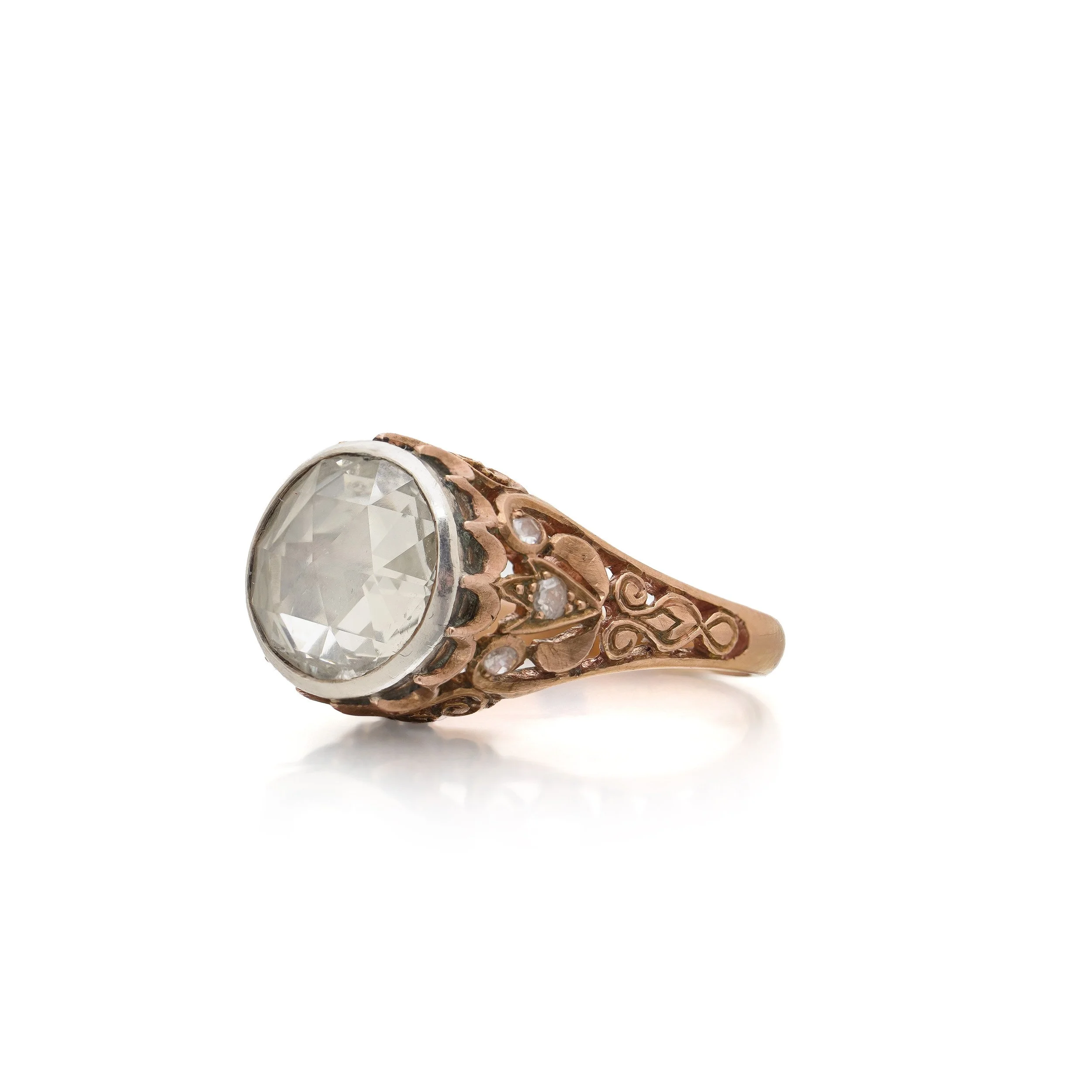 Georgian-Rose-Cut-Diamond-Ring-Victorian-15KT-Gold-Shank-04.jpg