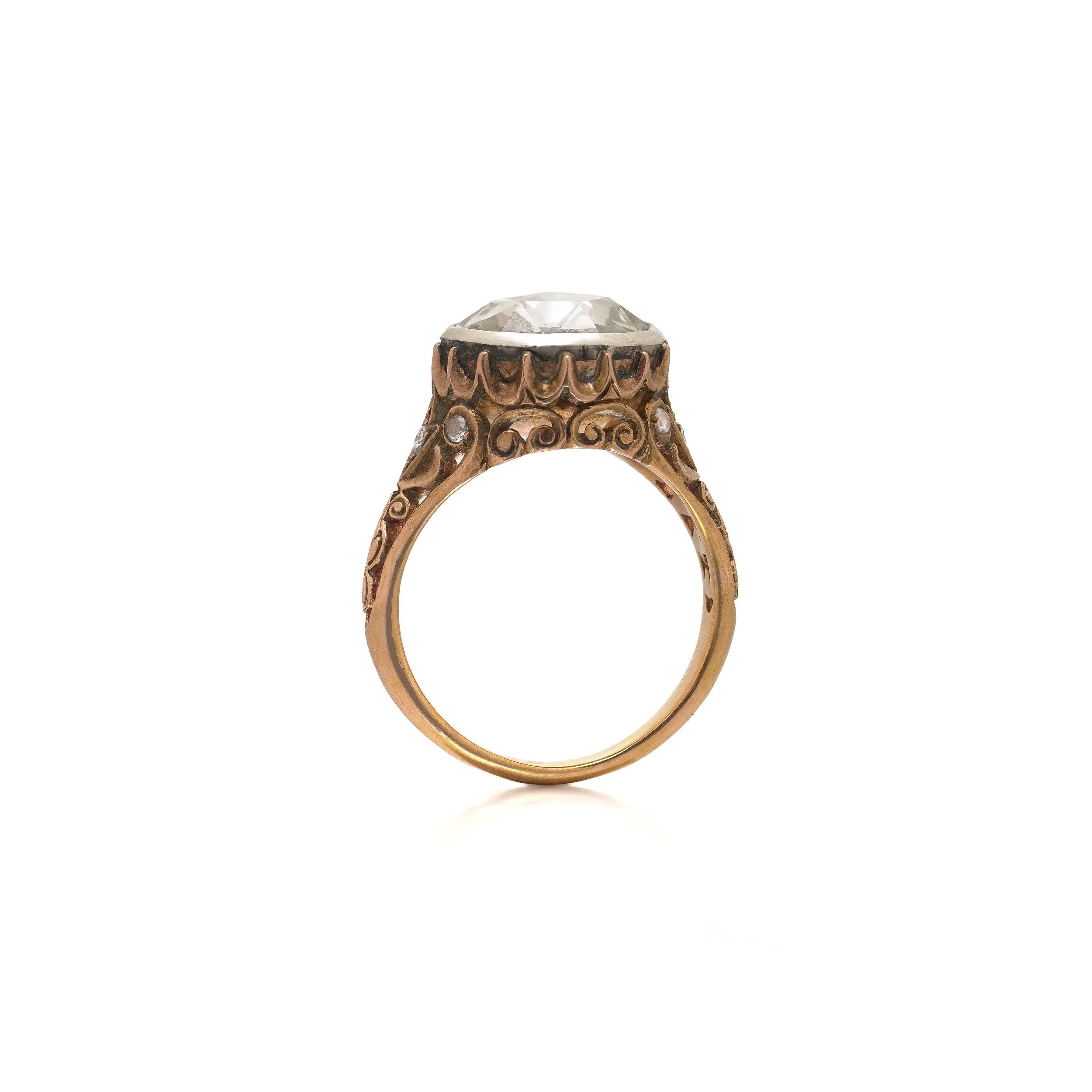 Georgian-Rose-Cut-Diamond-Ring-Victorian-15KT-Gold-Shank-06.jpg