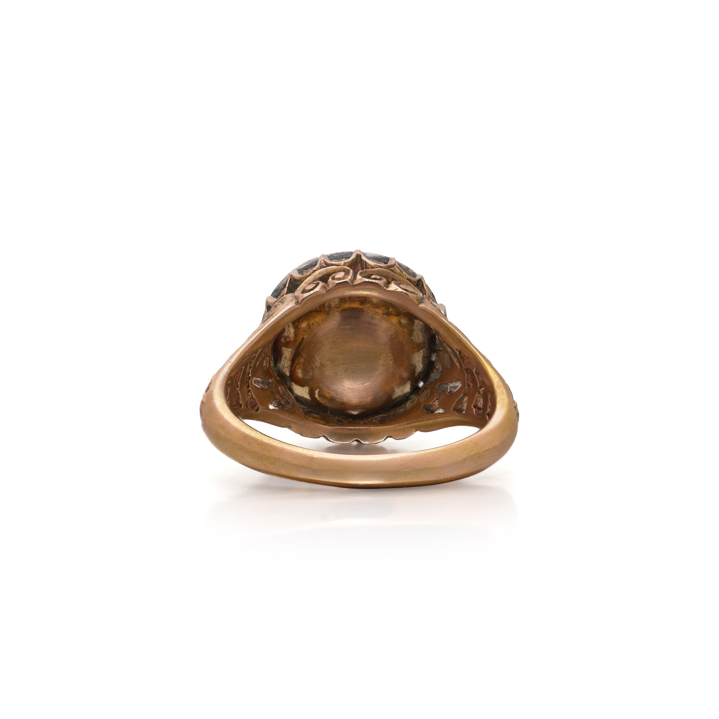 Georgian-Rose-Cut-Diamond-Ring-Victorian-15KT-Gold-Shank-08.jpg