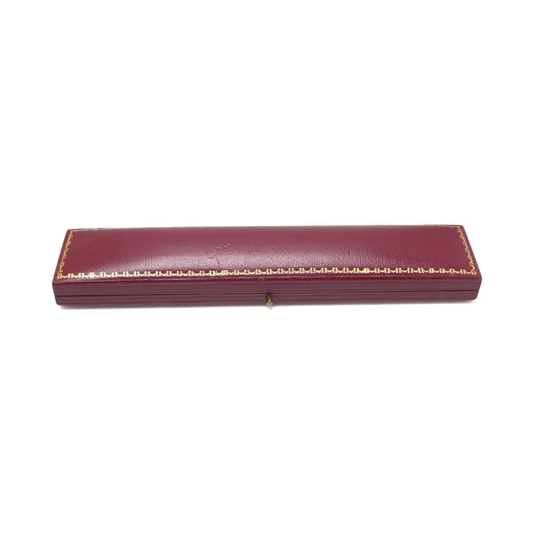 Antique Burgundy Leather Bracelet Presentation Box, Gilt Tooled
