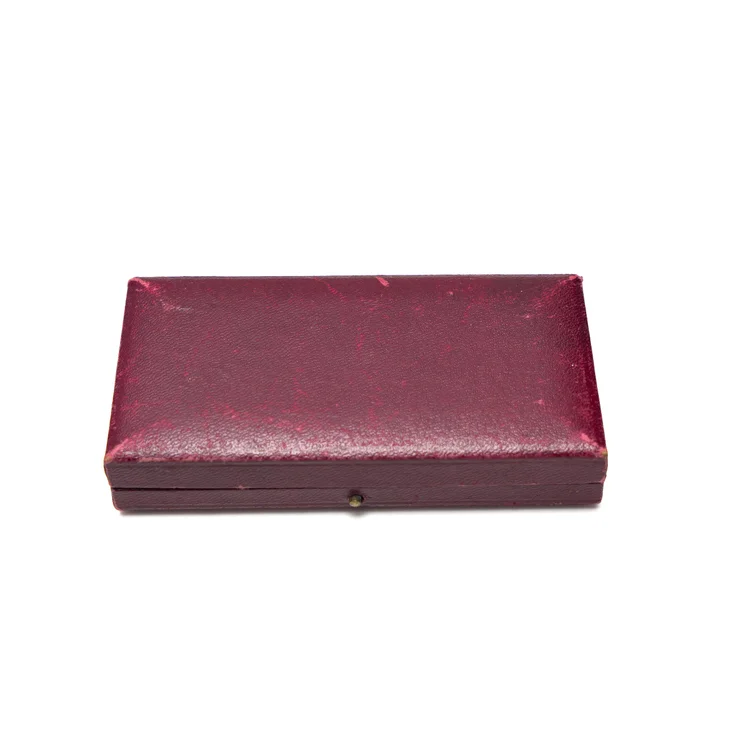 Vintage A.C. Bloxham Ltd London Red Leather Jewellery Box